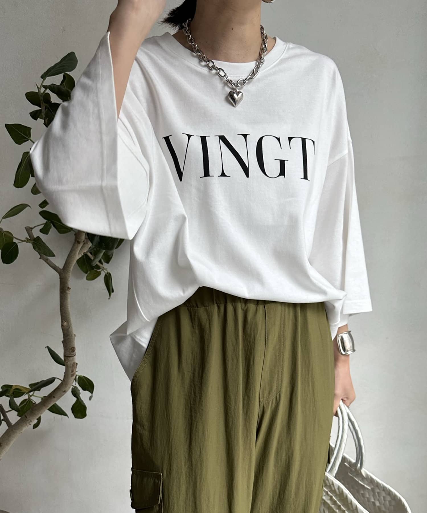 DOUDOU(ドゥドゥ) 【WEB限定】 VINGT袖スリットTEE