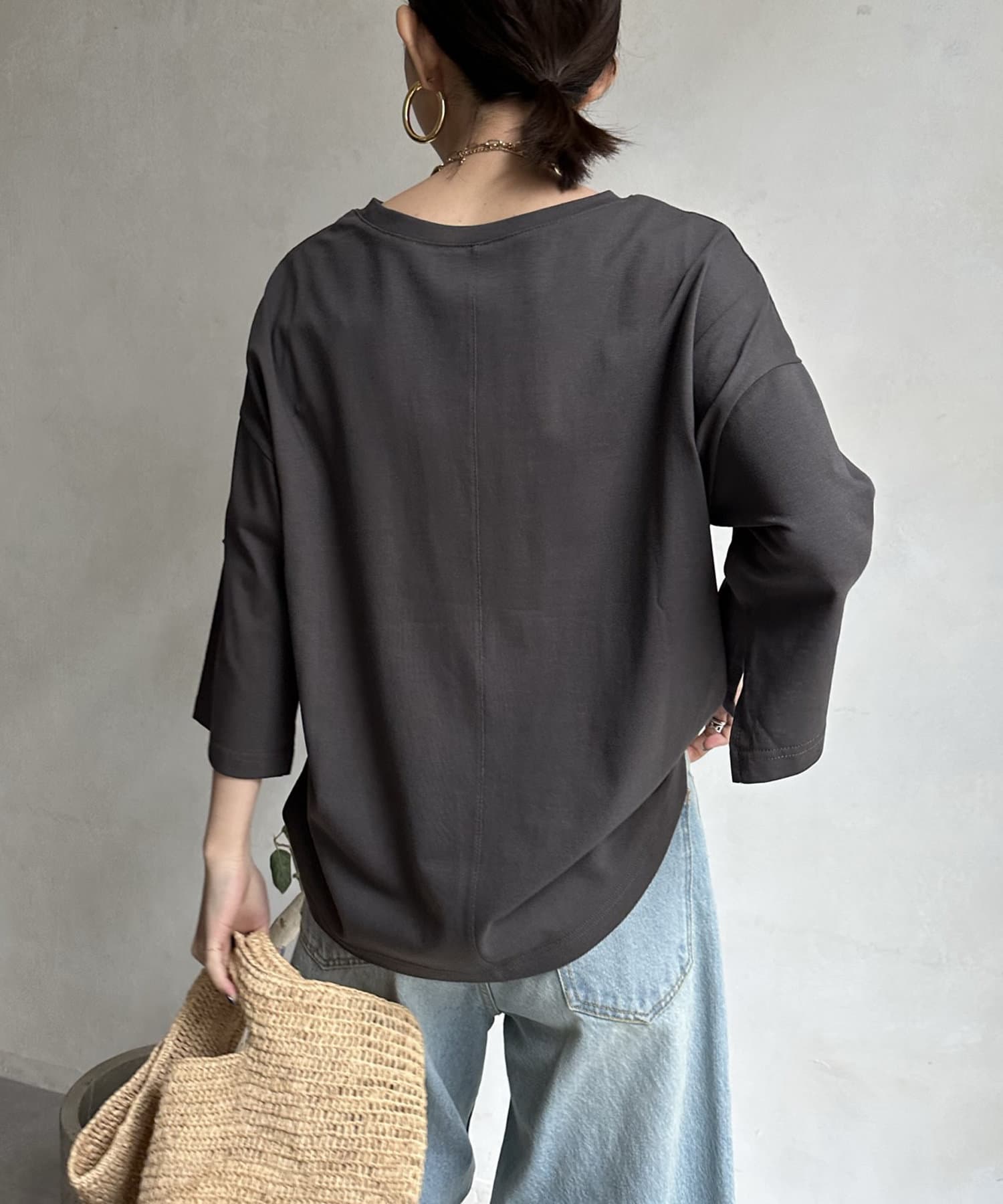 DOUDOU(ドゥドゥ) 【WEB限定】 VINGT袖スリットTEE