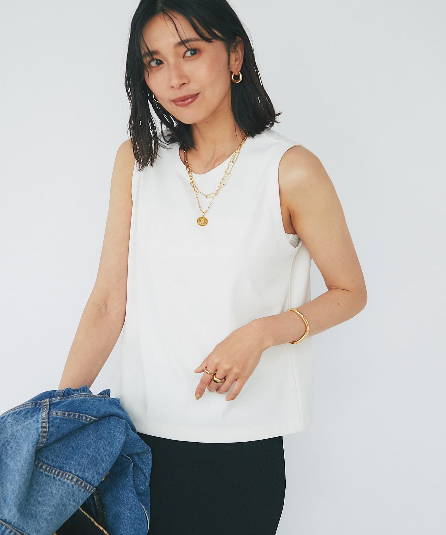 美品☆RIVE DROITE ゴブソデカットソー2色セット RIVE DROITE（リヴドロワ）Tシャツ・カットソー 黒 サイズ:F