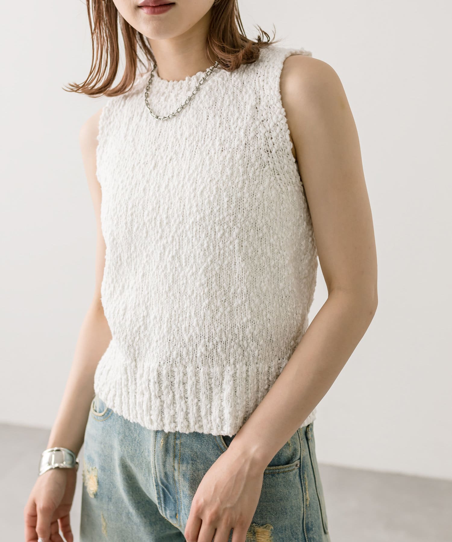 yo BIOTOP】Knit tank top - タンクトップ