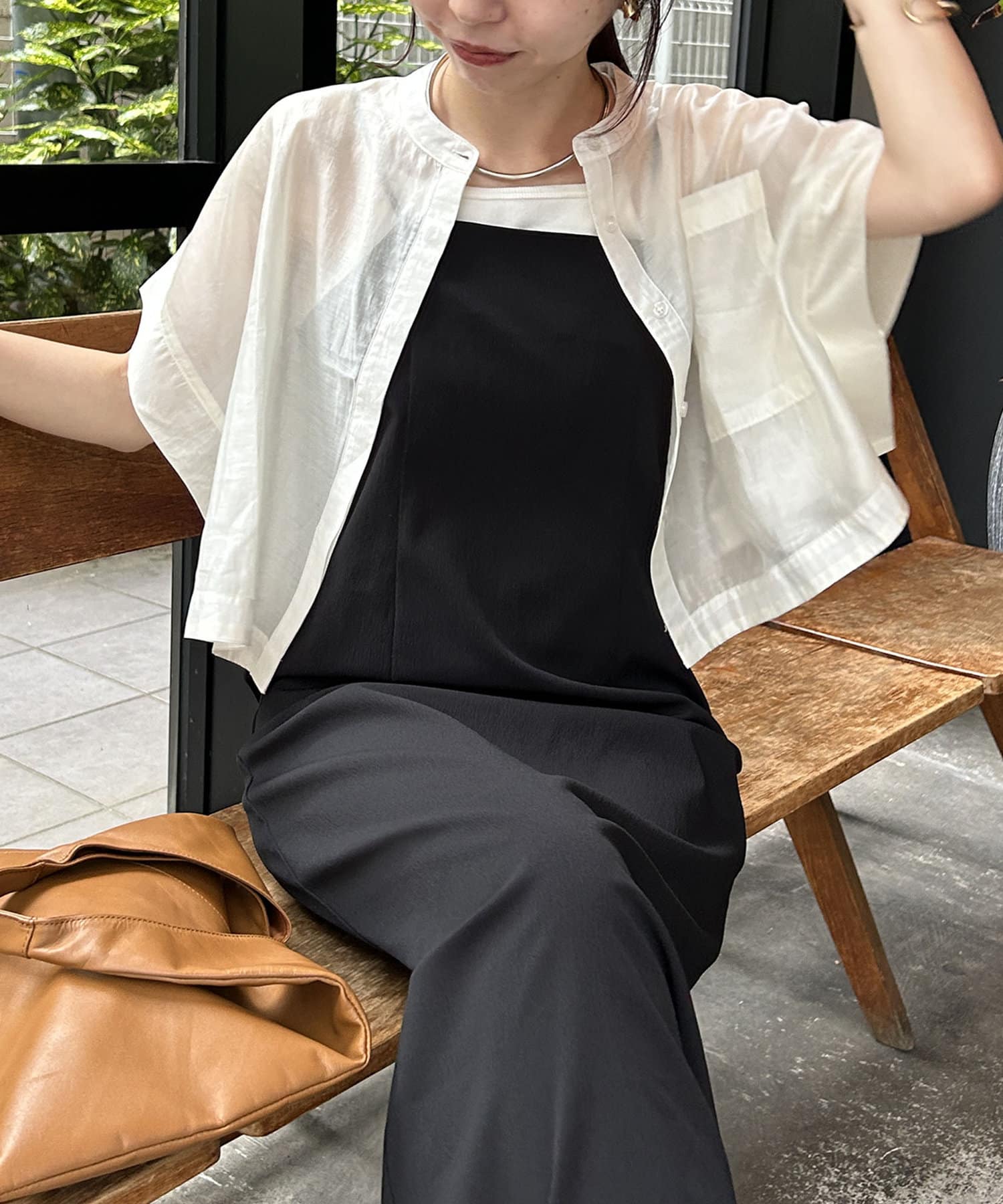CAPRICIEUX LE'MAGE カットオフホックシャツ　アイボリー カットオフホックシャツ | CAPRICIEUX LE'MAGE(カプリシュレ