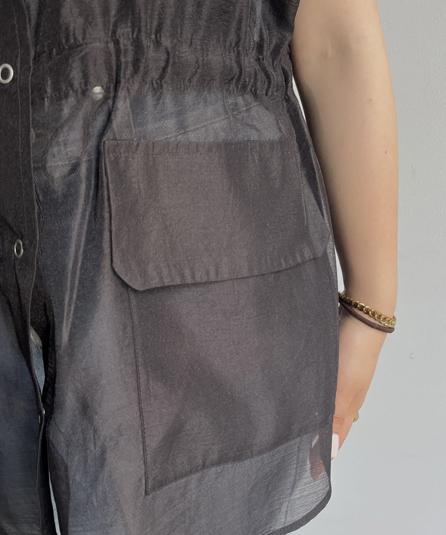 prose verse(プロズヴェール) 【MOMO SELECT】シアーウエストギャザーベスト