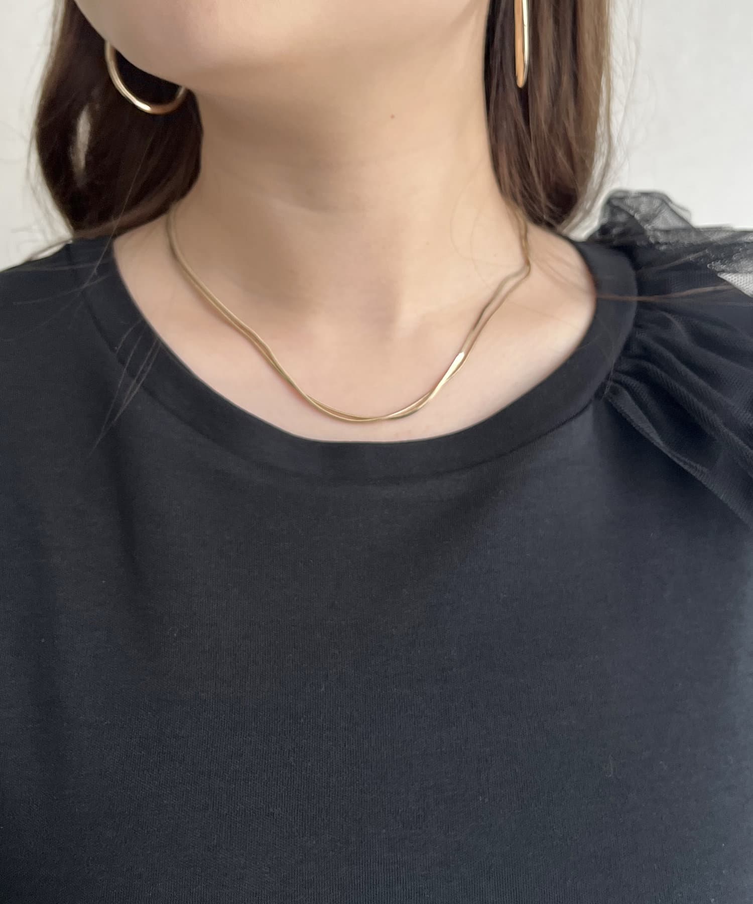 prose verse(プロズヴェール) アシンメトリーチュールフリルTシャツ