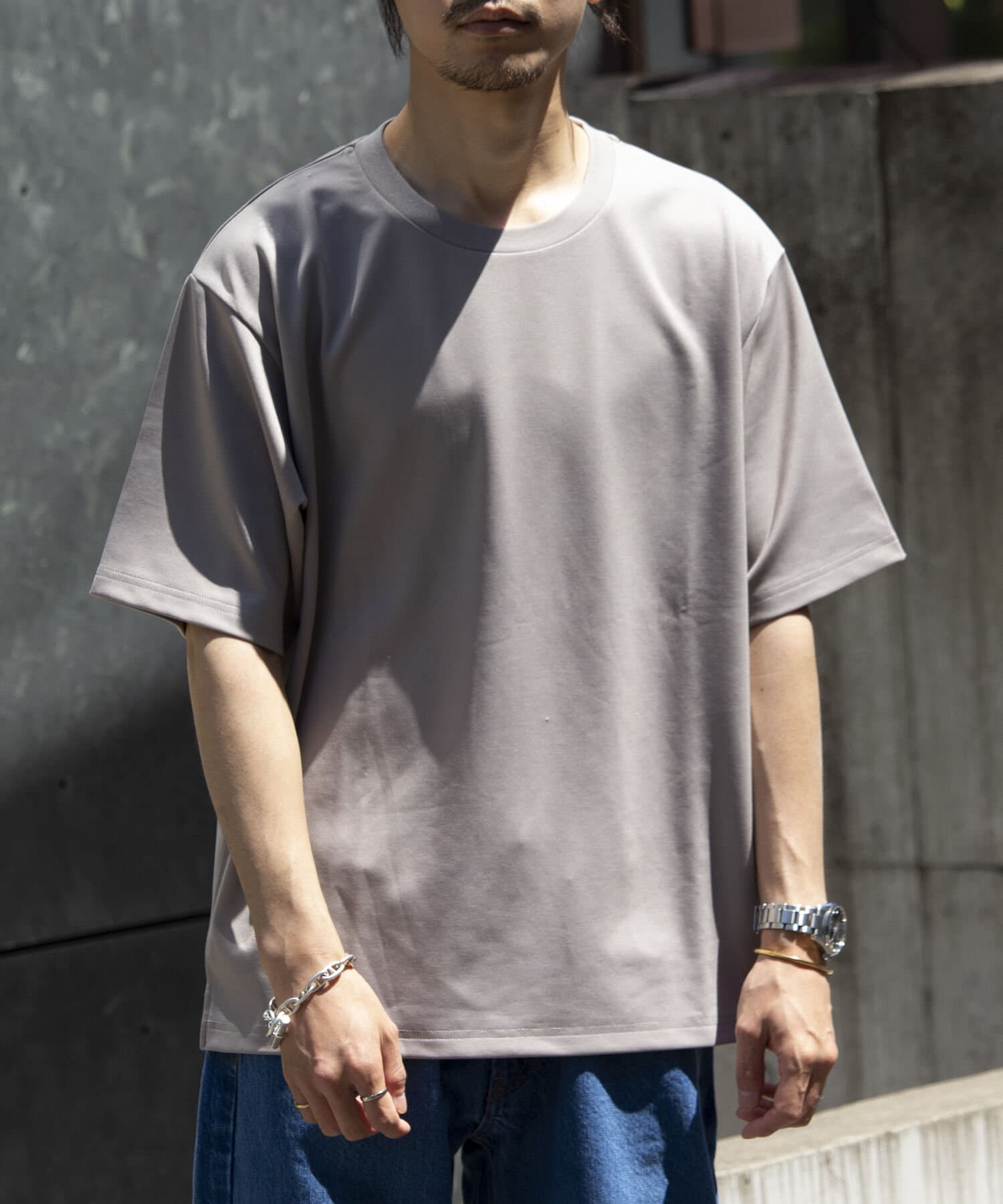 FREDY & GLOSTER(フレディ アンド グロスター) 【GLOSTER】ポンチオーバーサイズ クルーネックTシャツ