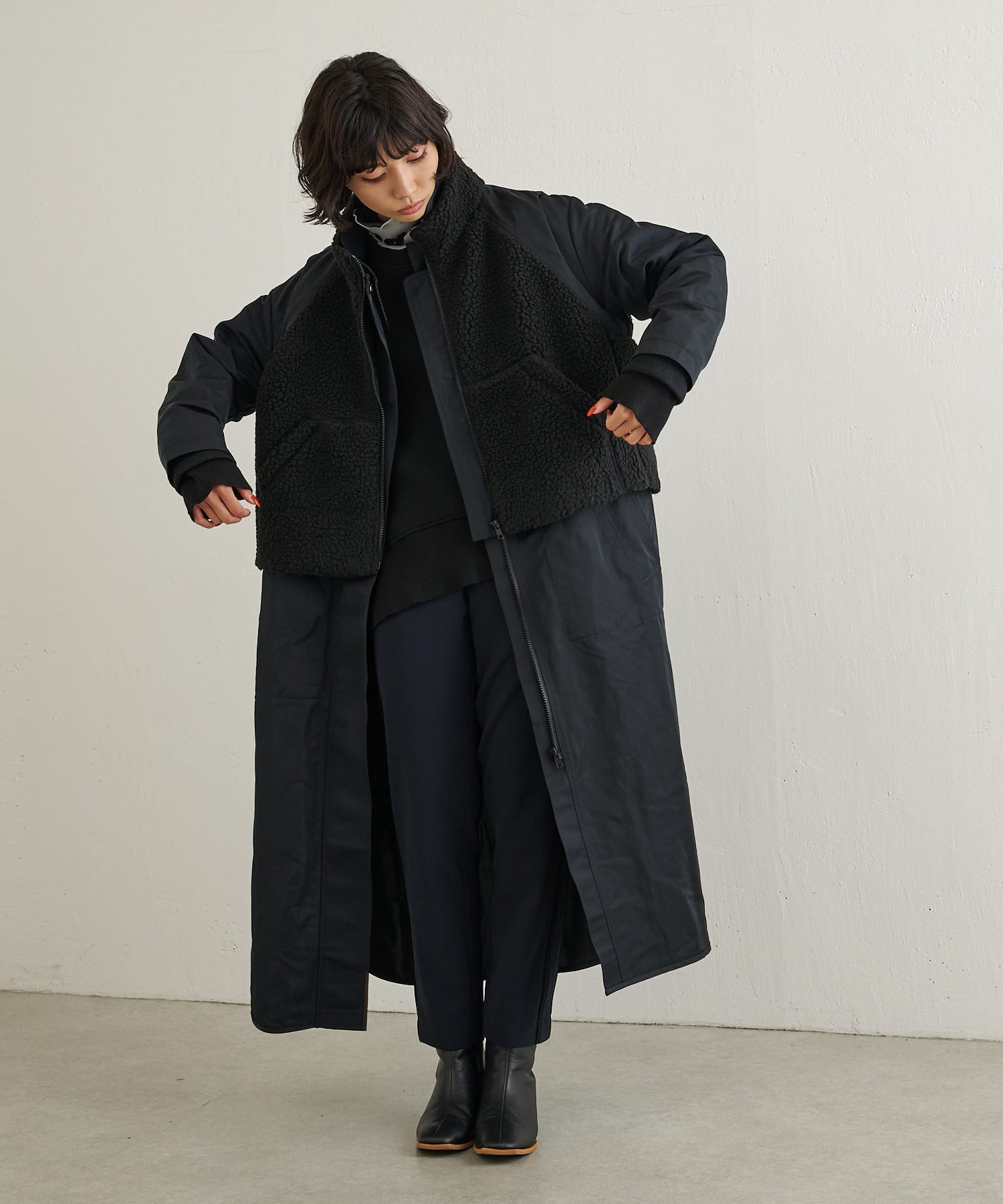 CLANE CURL FUR SHORT COAT ファーコート 田中みな実毛皮/ファーコート