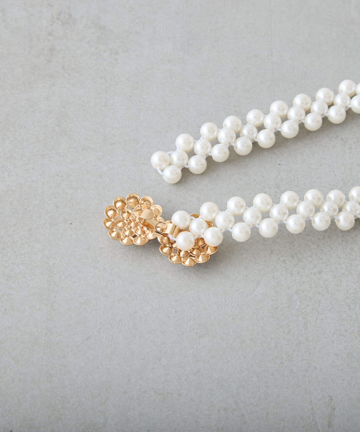 NICE CLAUP / OLIVE des OLIVE OUTLET(ナイスクラップ  / オリーブ デ オリーブ アウトレット) パールモチーフベルト