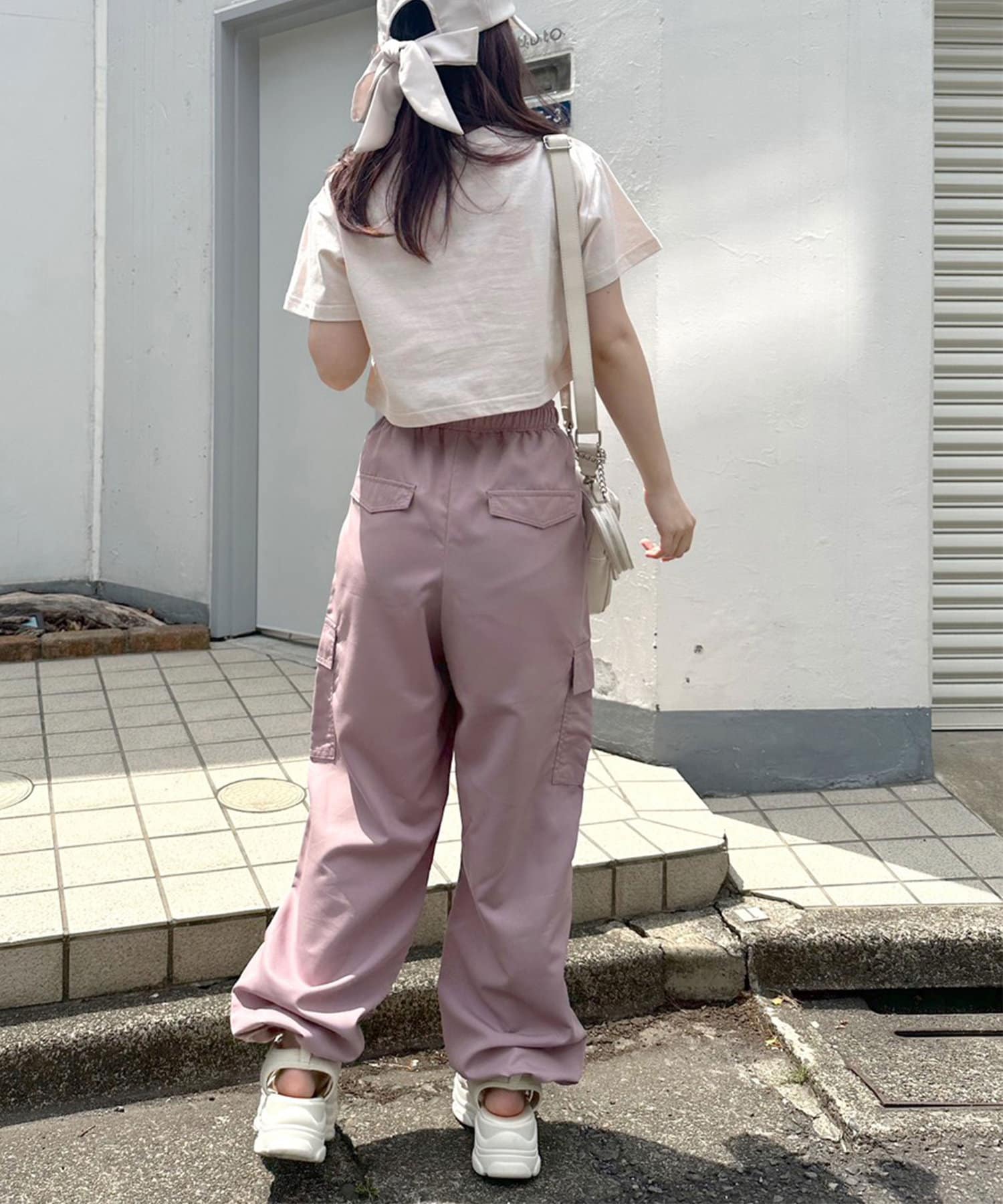 OLIVE des OLIVE(オリーブ デ オリーブ) クロップドTシャツ