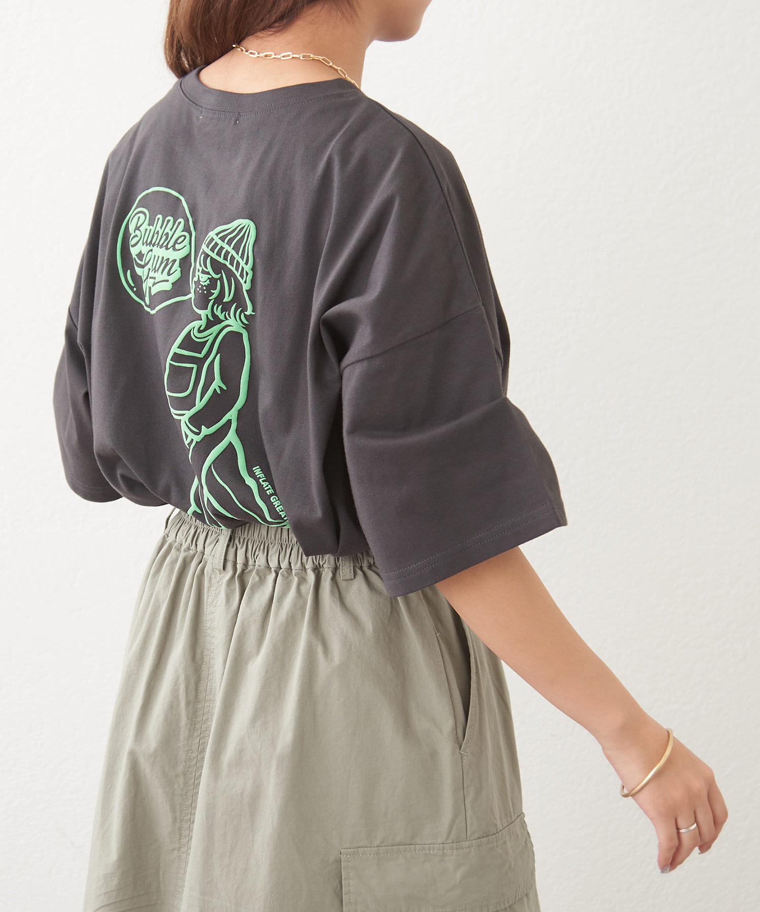 NICE CLAUP / OLIVE des OLIVE OUTLET(ナイスクラップ  / オリーブ デ オリーブ アウトレット) バブルガムTシャツ