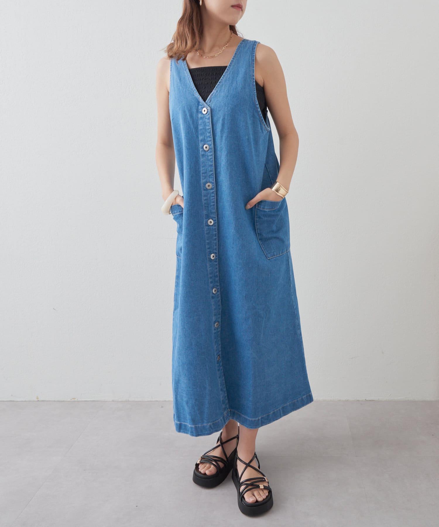 デニムジャンパースカート | NICE CLAUP / OLIVE des OLIVE OUTLET