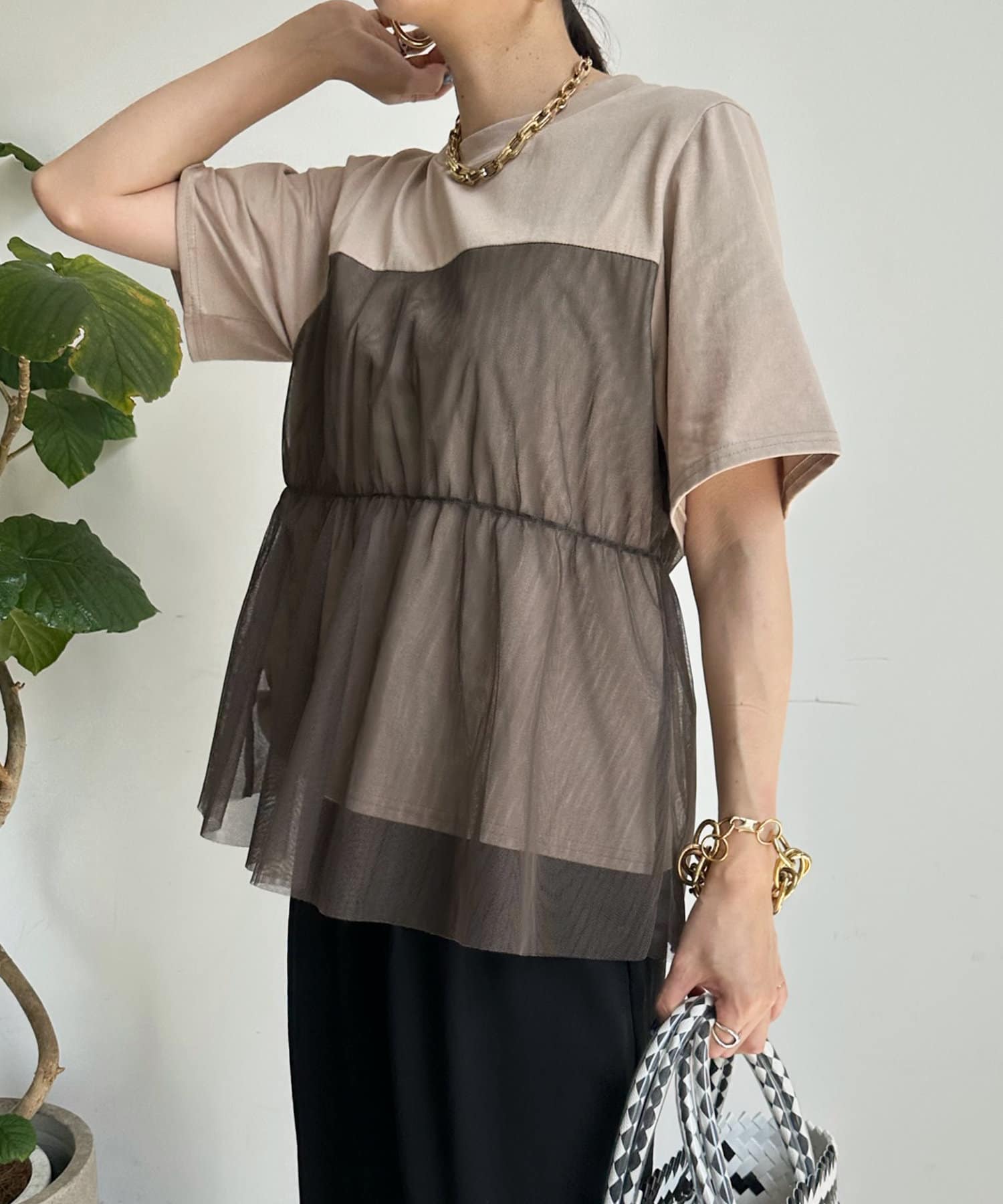 DouDou チュールビスチェ　モカ DouDou チュールビスチェ モカ 新色追加】チュールビスチェ | DOUDOU