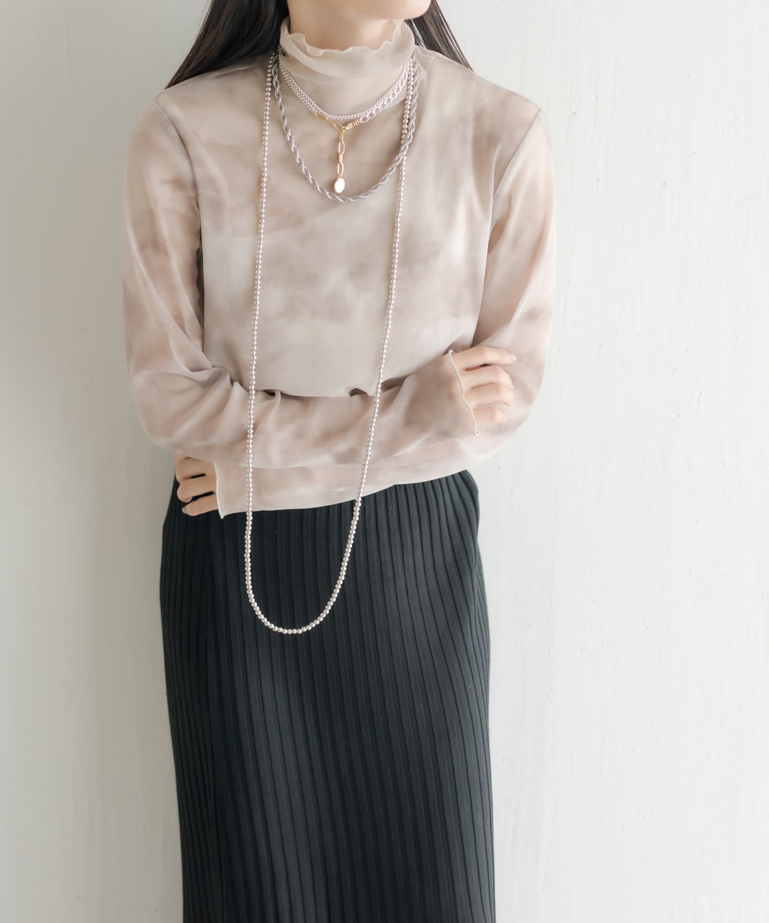 ear PAPILLONNER(イア パピヨネ) 《全骨格優勝！/日本製/トレンド》追加生産/Dチェーンバイカラーロングネックレス