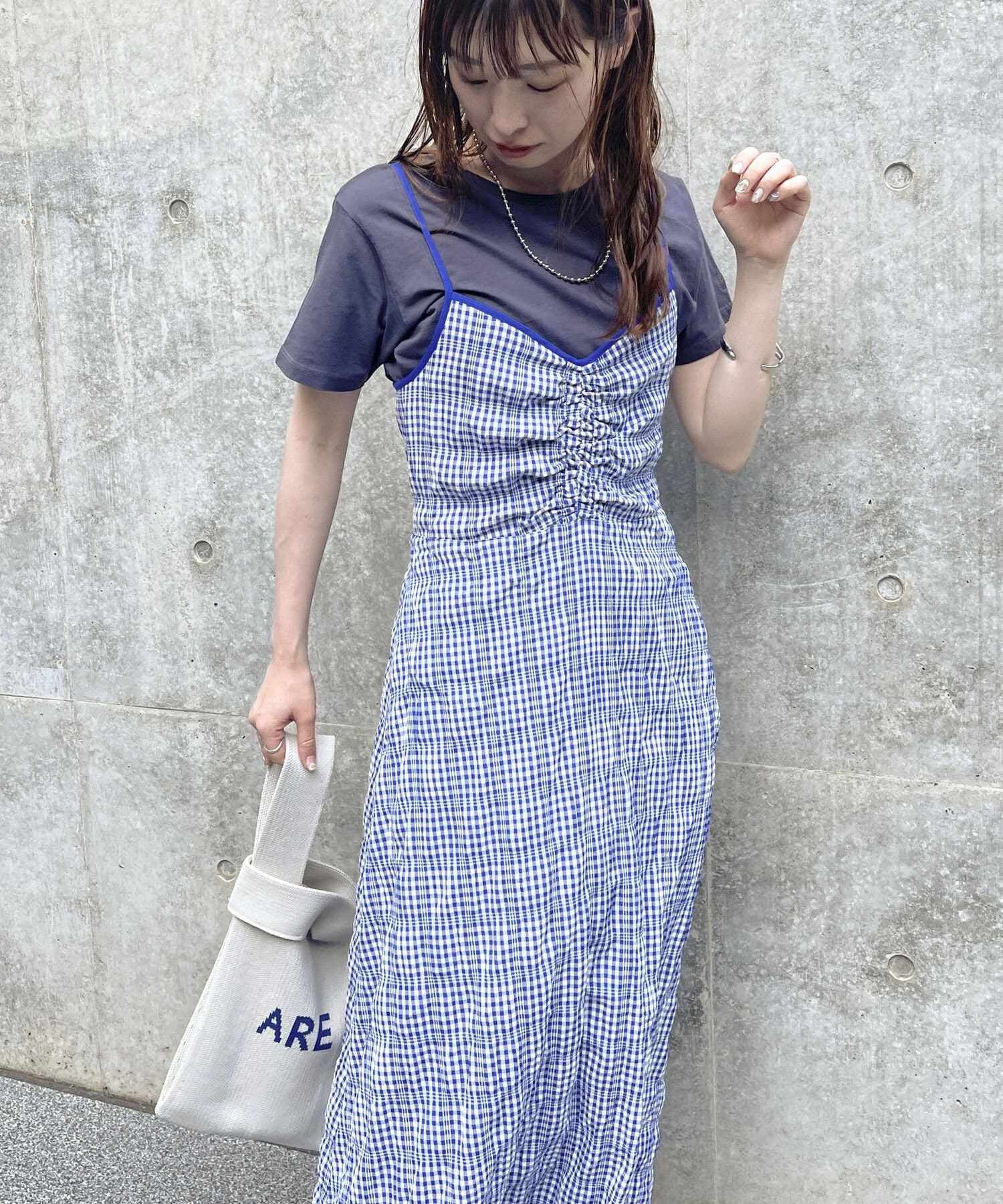 チェック柄キャミワンピース | FREDY & GLOSTER(フレディ アンド