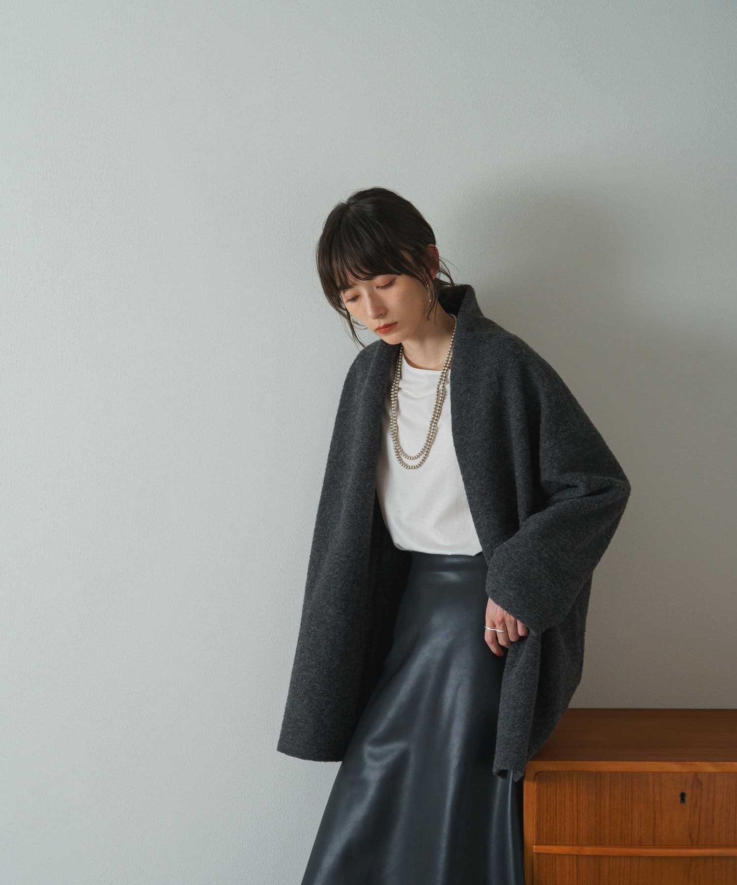 as.style middle basic coat ミドルベーシックコート - ロングコート