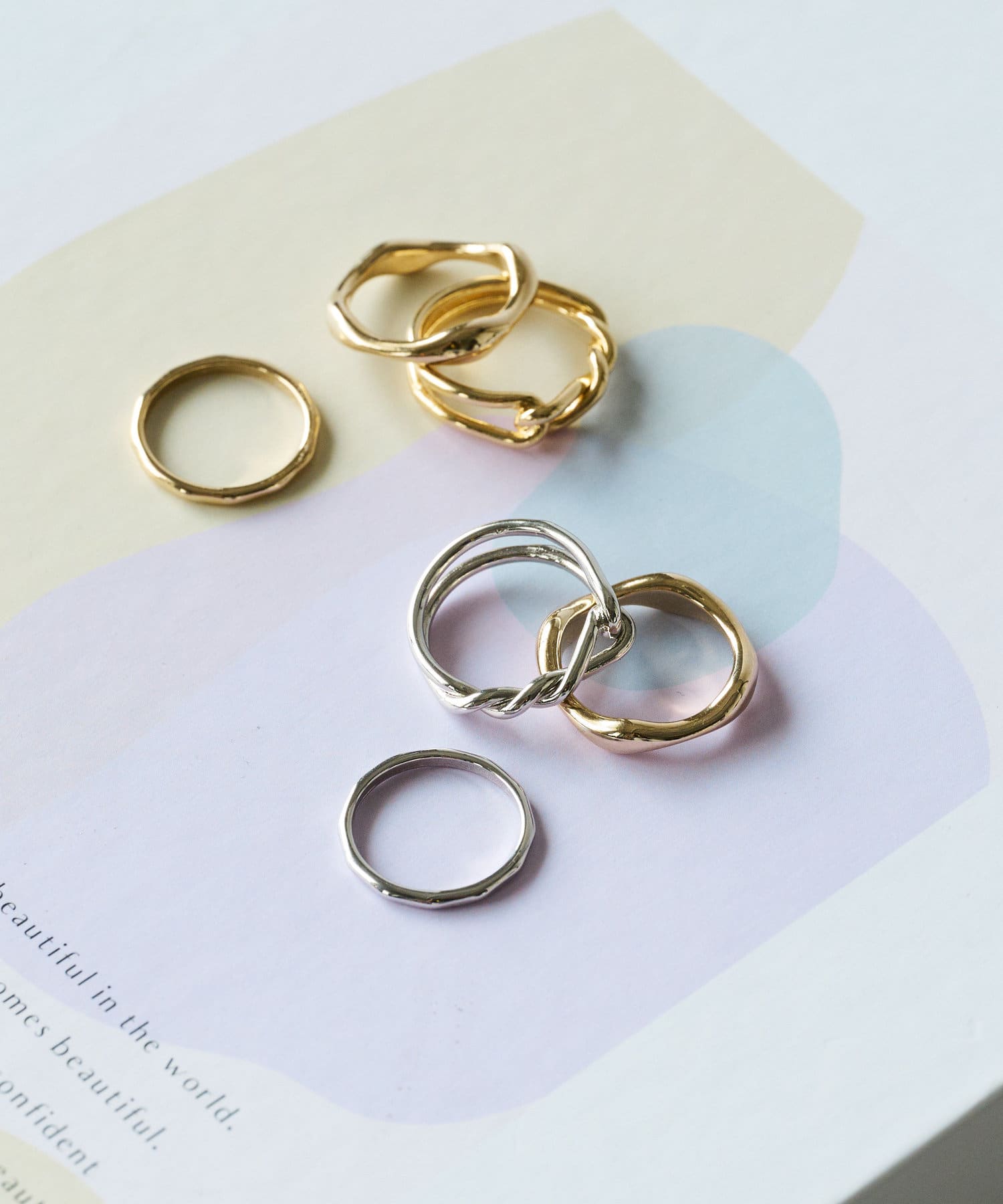 un dix cors(アンディコール) GOLDY/3連リング