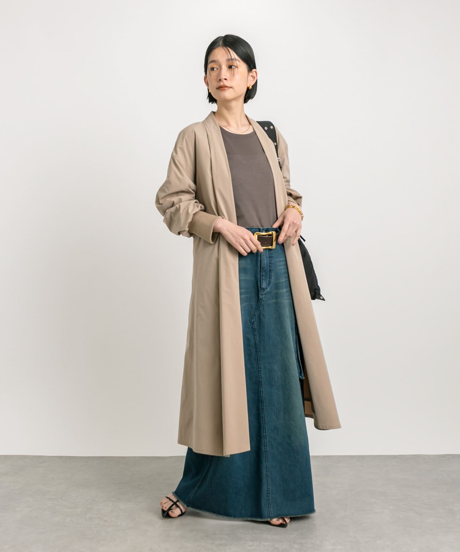 新品☆18SS・AP STUDIO 製品染めガウンコートガウンコート - ガウンコート