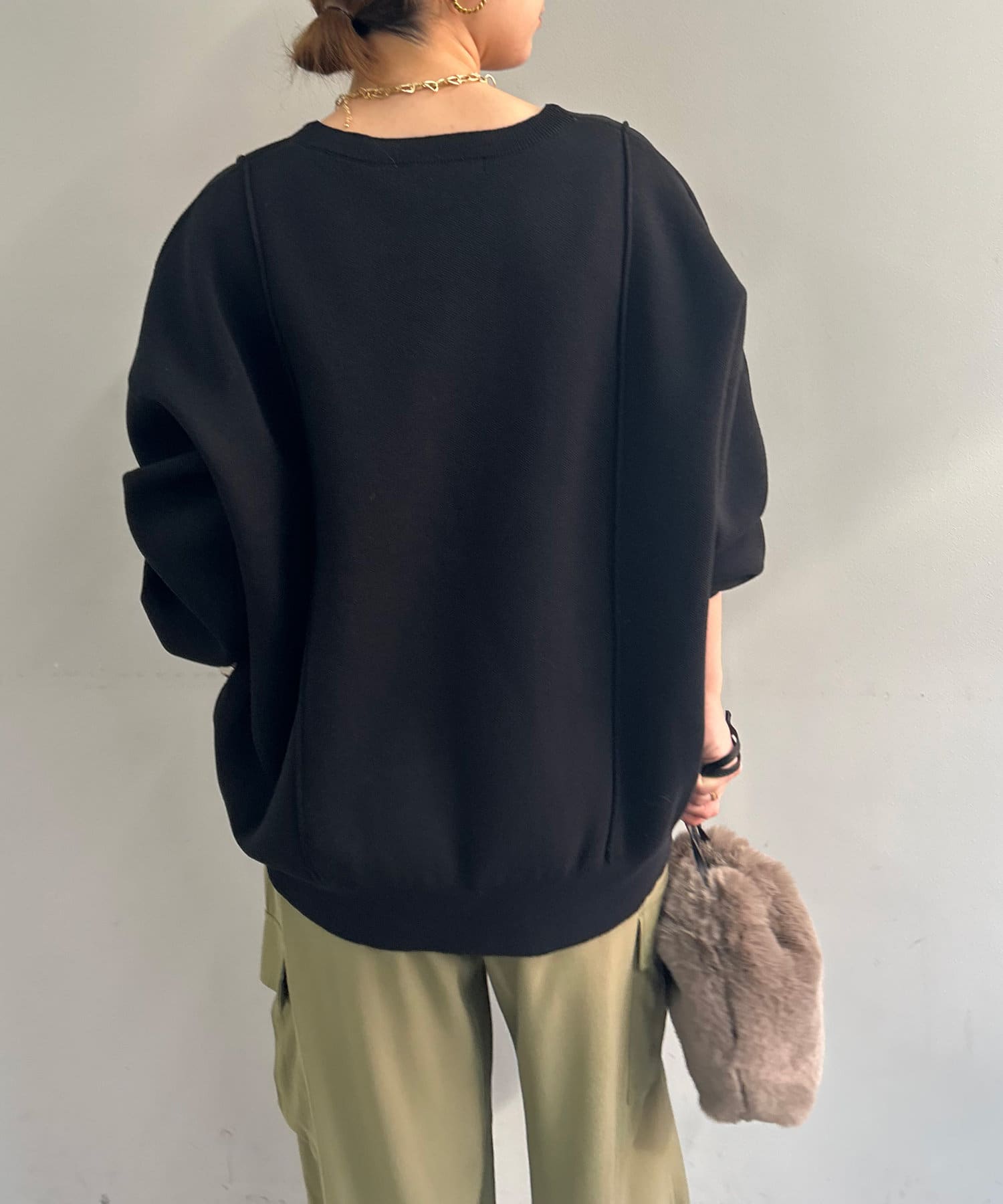 Jena　espace merveilleux(ジェナ　エスパスメルヴェイユ) サイドピンタックVニット