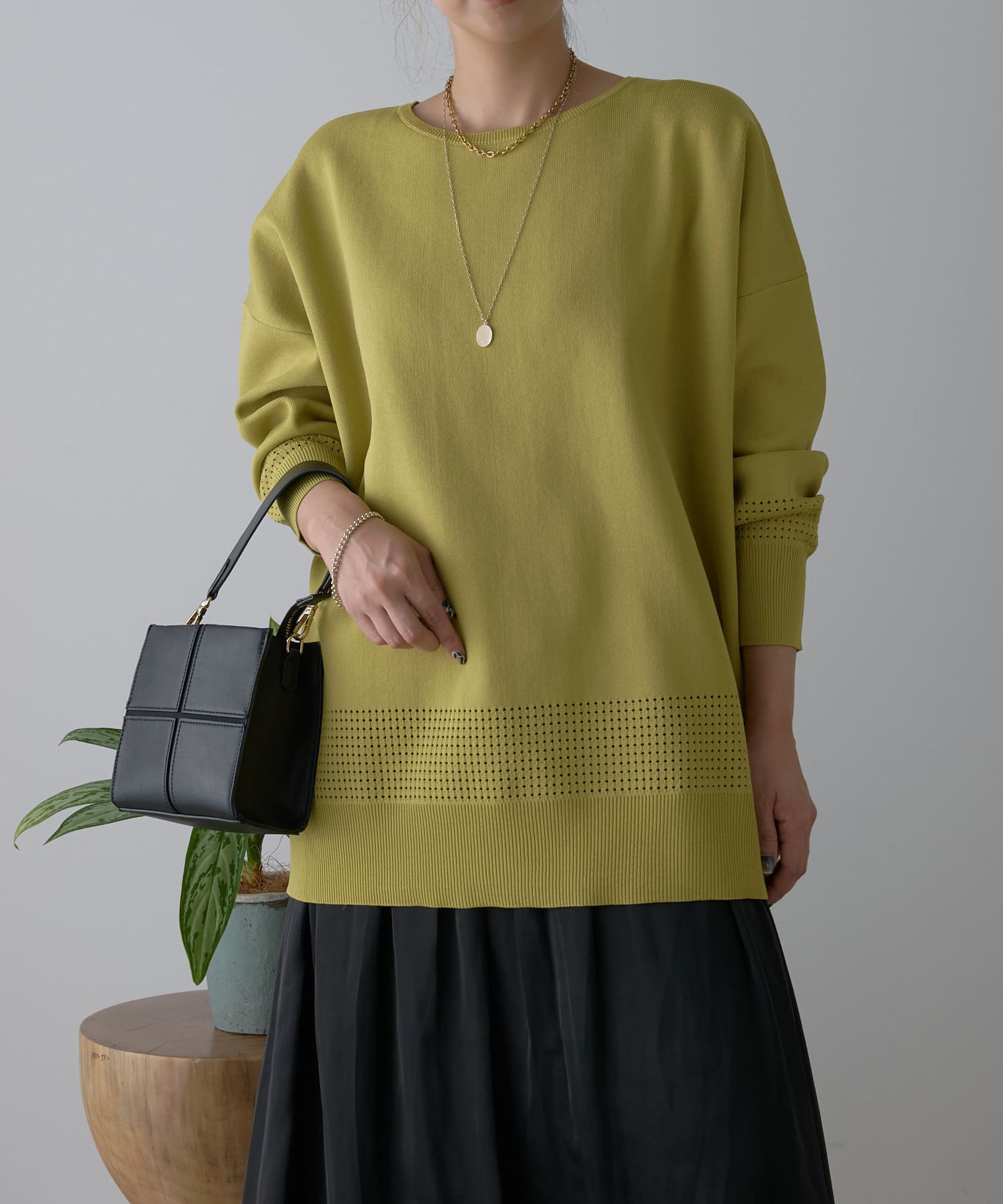 Jena　espace merveilleux(ジェナ　エスパスメルヴェイユ) スポンジリブルーズニット