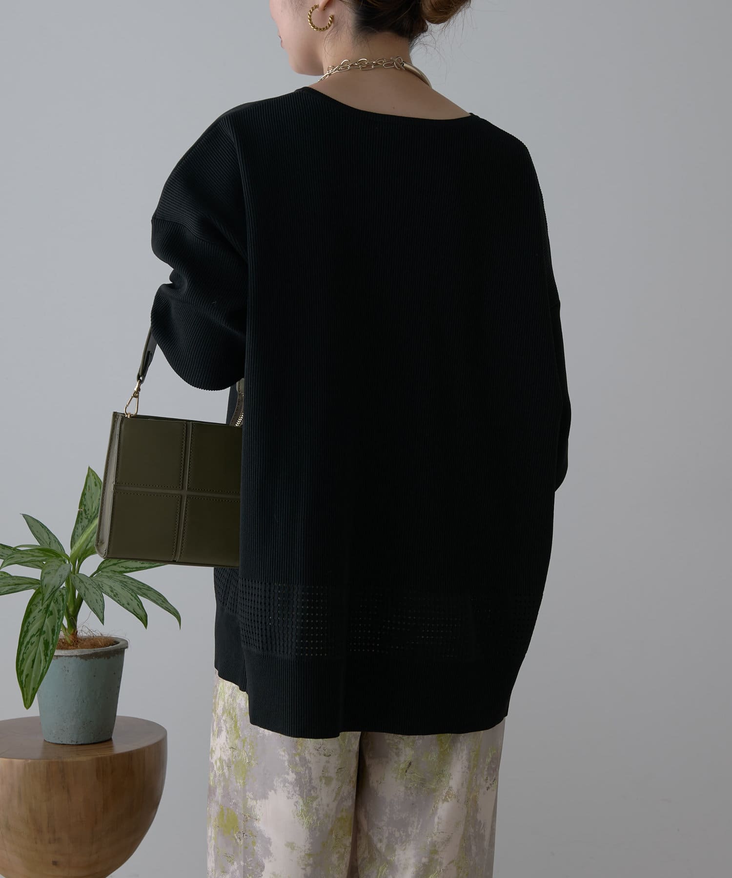 Jena　espace merveilleux(ジェナ　エスパスメルヴェイユ) スポンジリブルーズニット