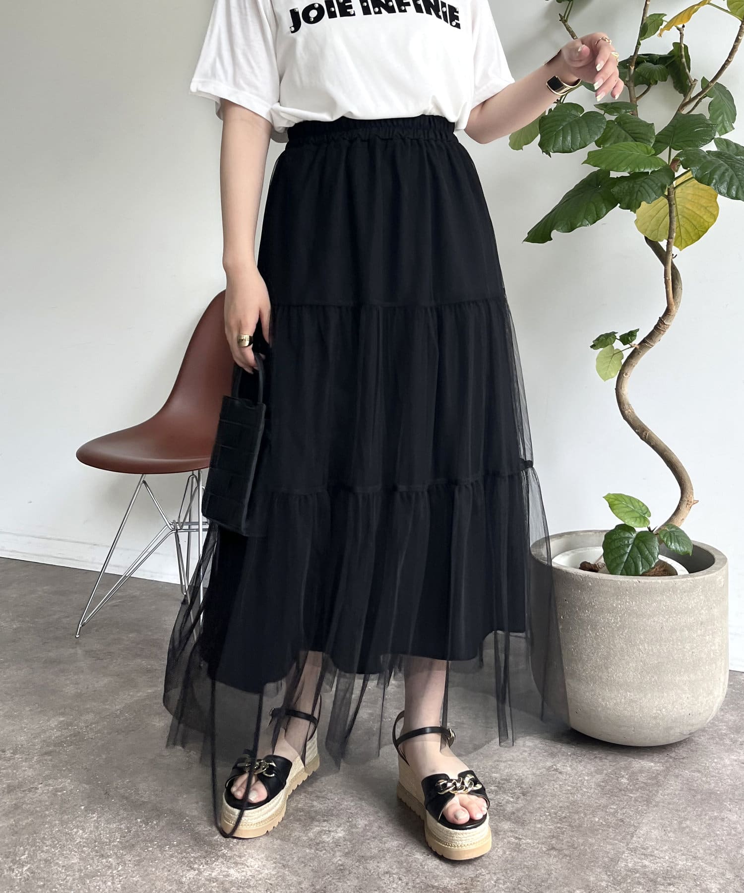 prose verse(プロズヴェール) チュールティアードスカート