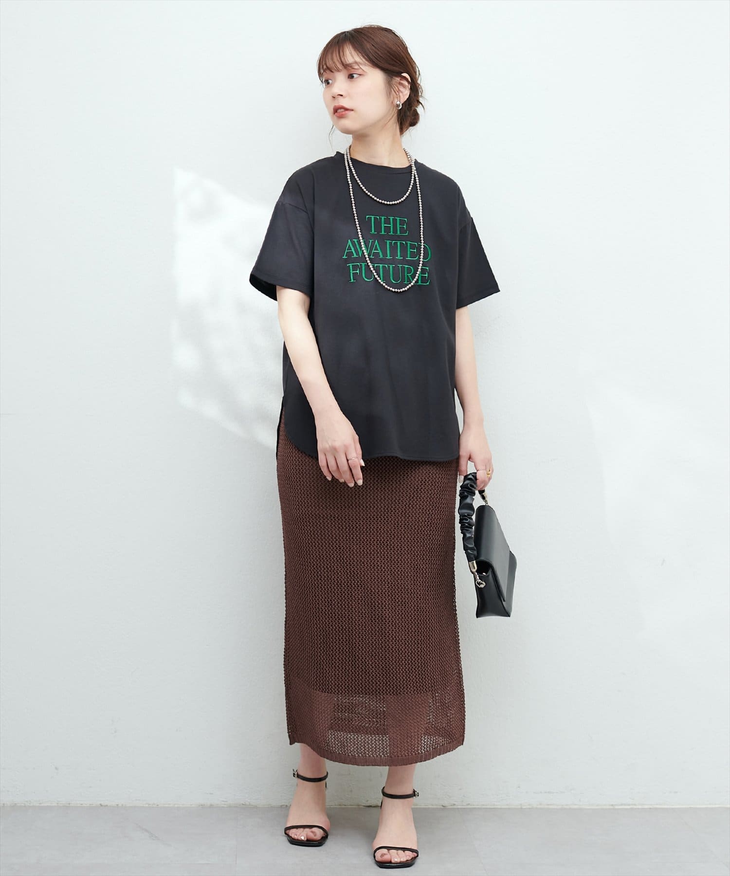 natural couture(ナチュラルクチュール) 汗染み防止接触冷感T