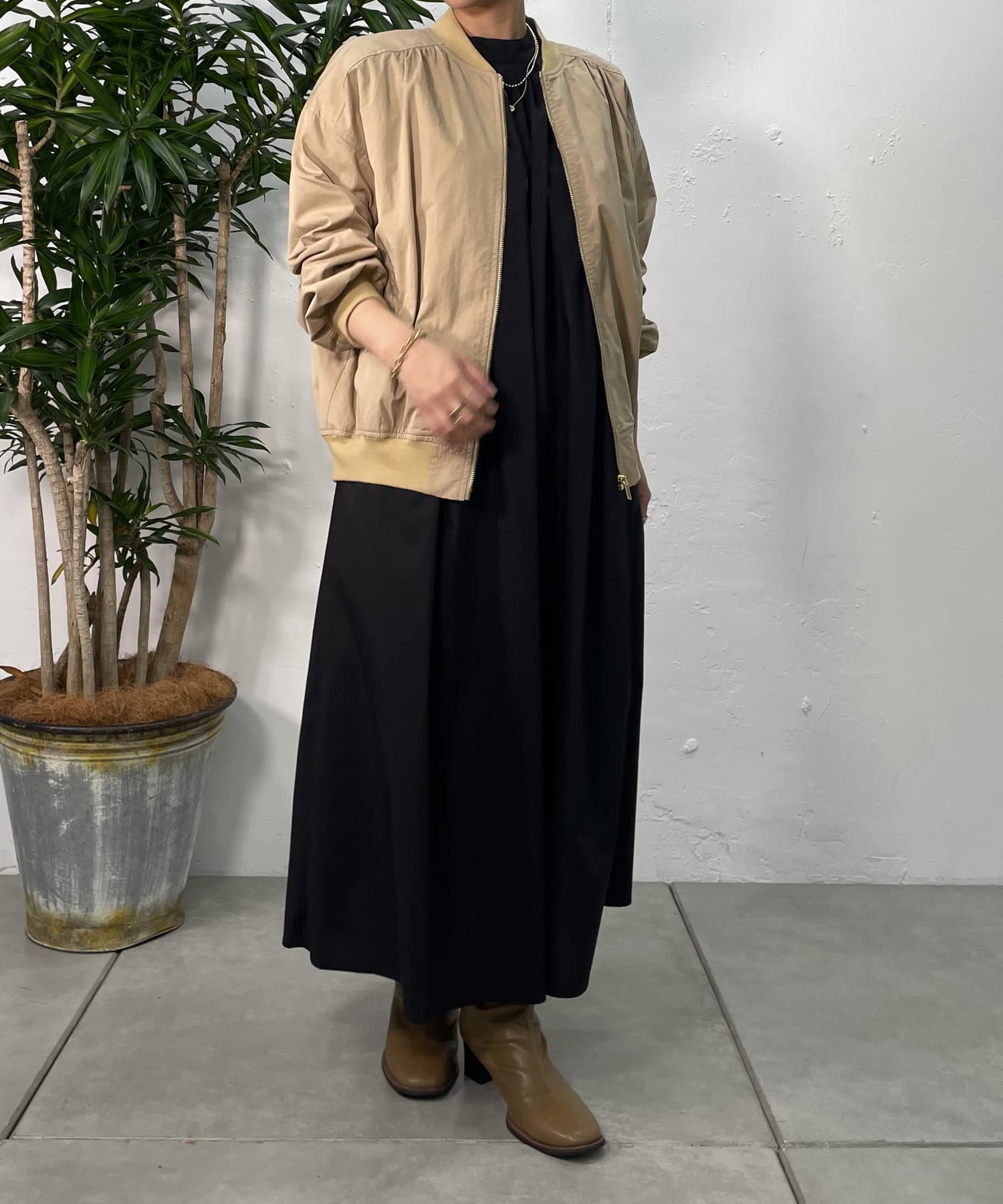 レーヨンナイロン切替ブルゾン | Jena espace merveilleux
