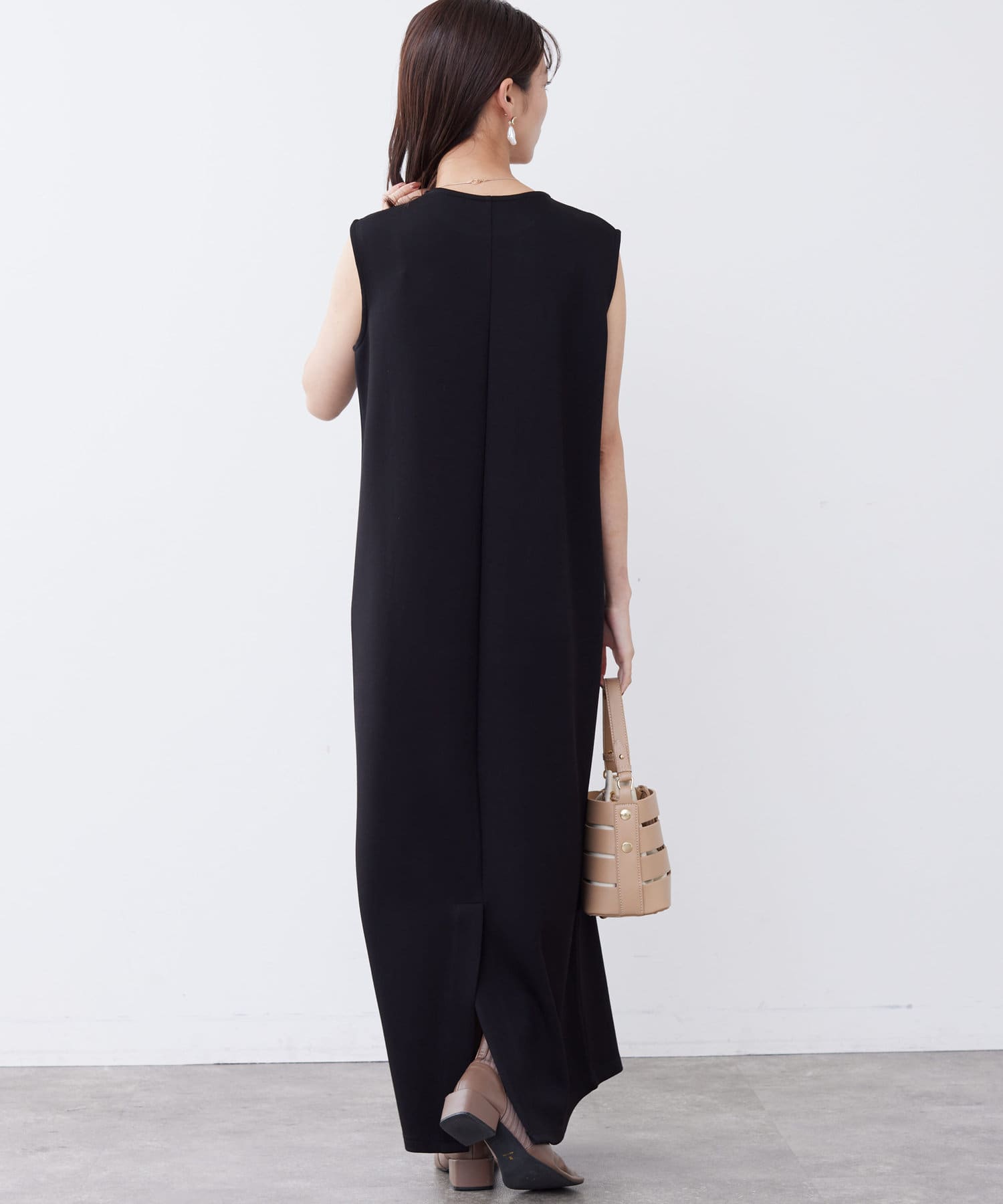 Chez toi(シェトワ) 【お得なセットアイテム】ダンボールニットプルオーバー×ノースリワンピース