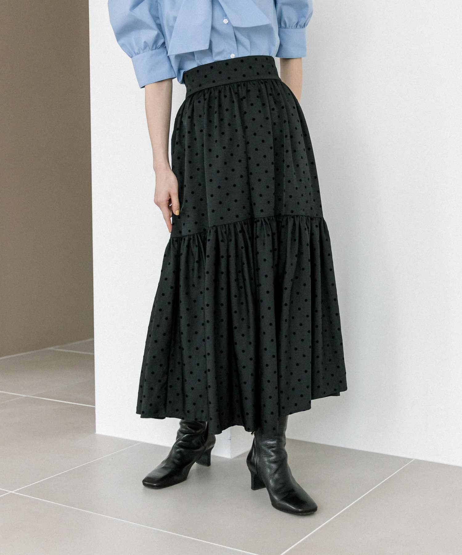 SHE Tokyo フロッキー ドット スカート ブラック サイズ36 | shop ...