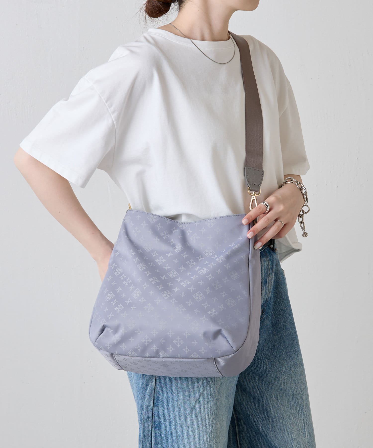 russet(ラシット) モノグラムナイロン2wayショルダーバッグ