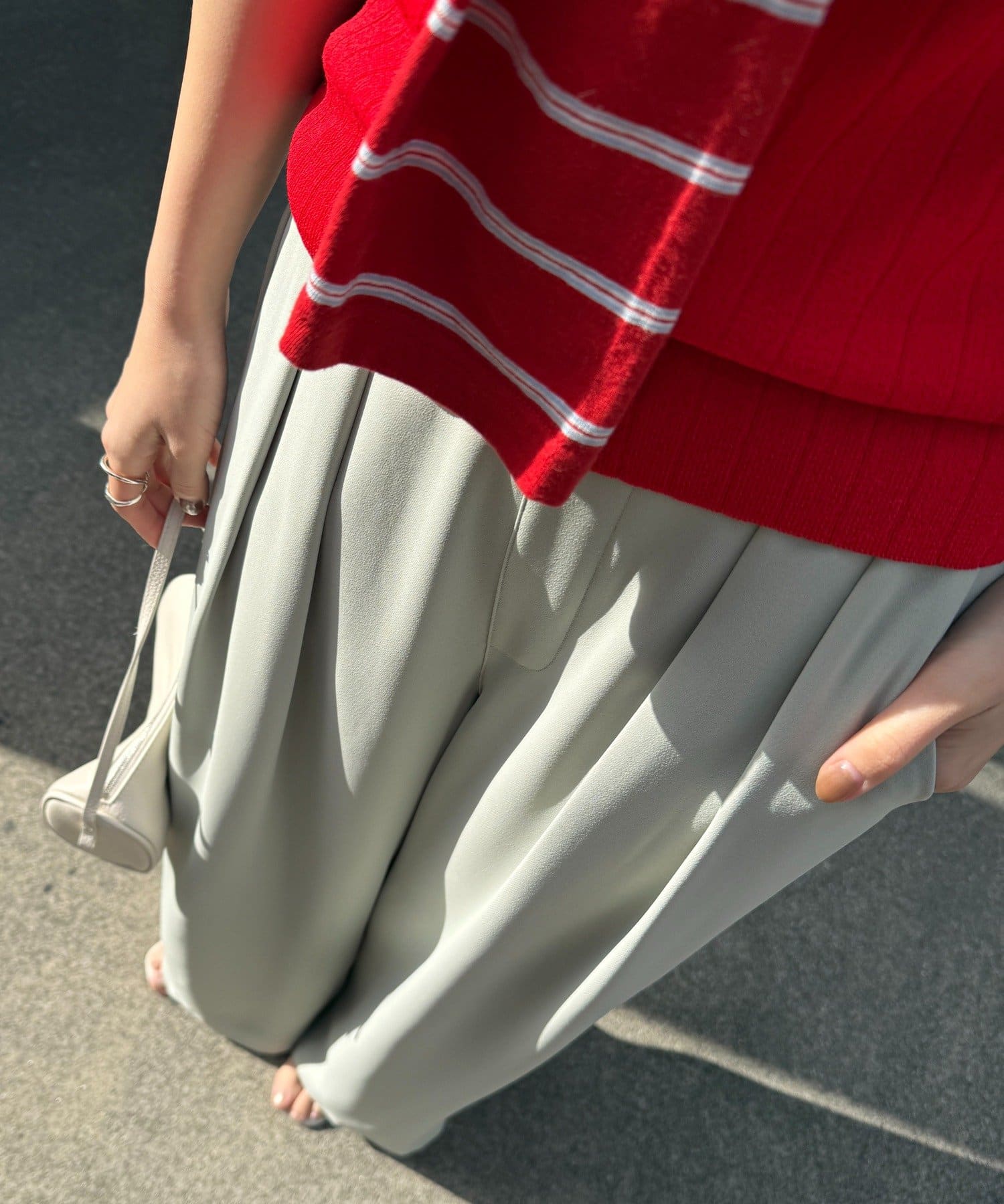 DOUDOU(ドゥドゥ) 【累計販売数3万枚突破/22色４サイズ展開！】タックワイドパンツ