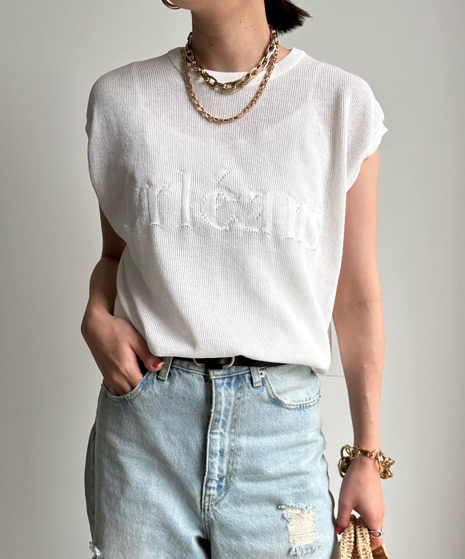 OUTLET(アウトレット) 【DouDou】針抜きロゴニット