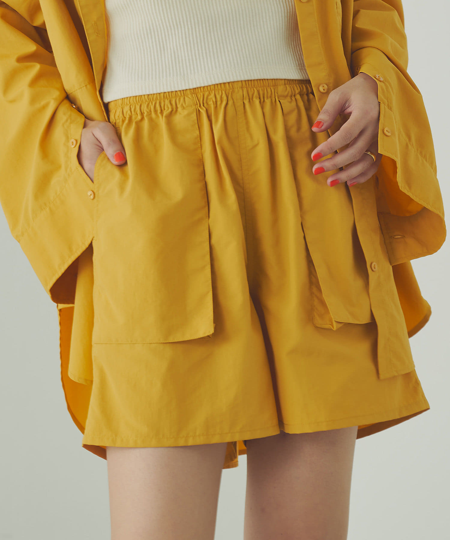 OUTLET(アウトレット) 【earthy_】【撥水/速乾】ナイロンマルチポケットショーツ