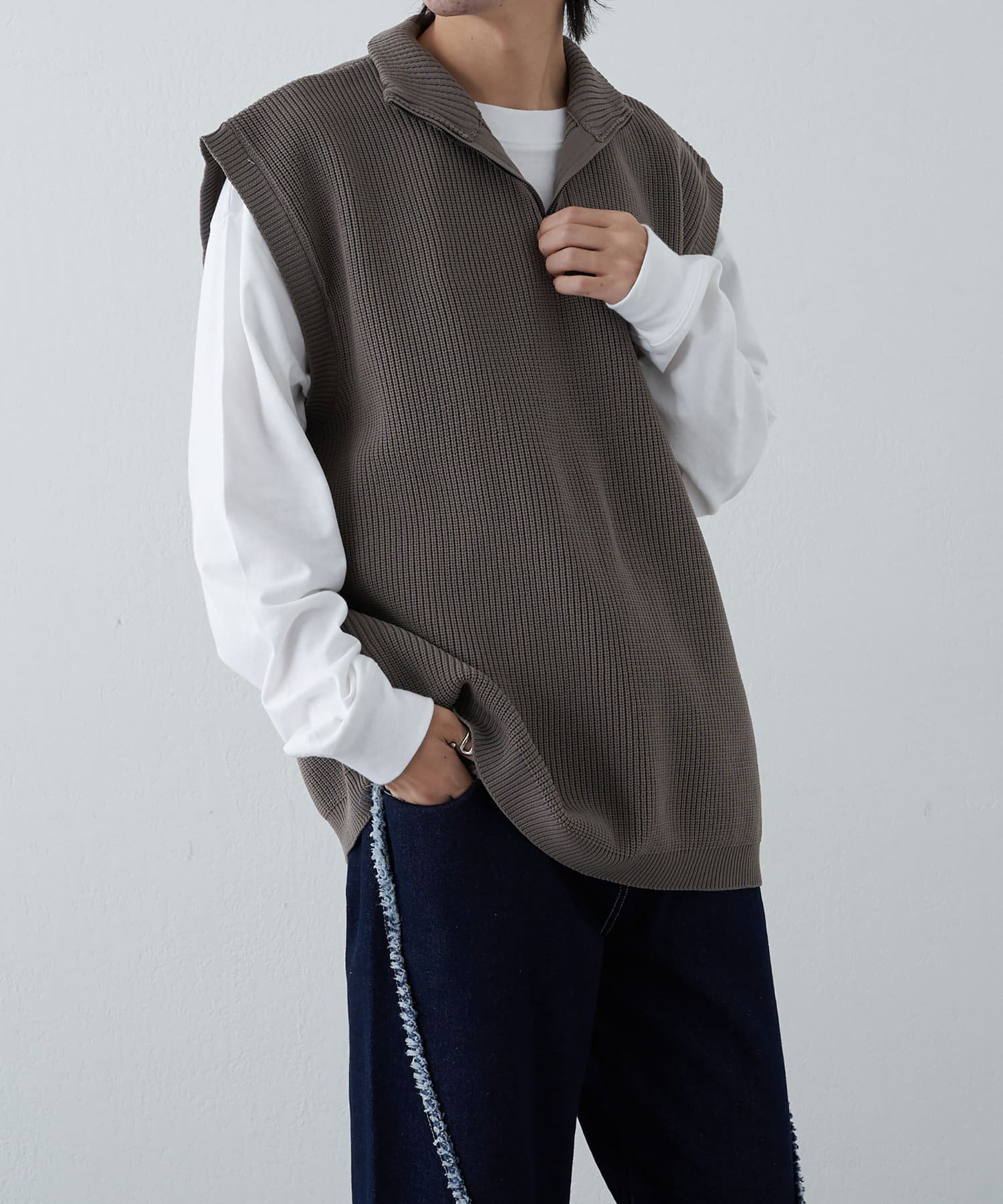 Halfzip Knit Vest