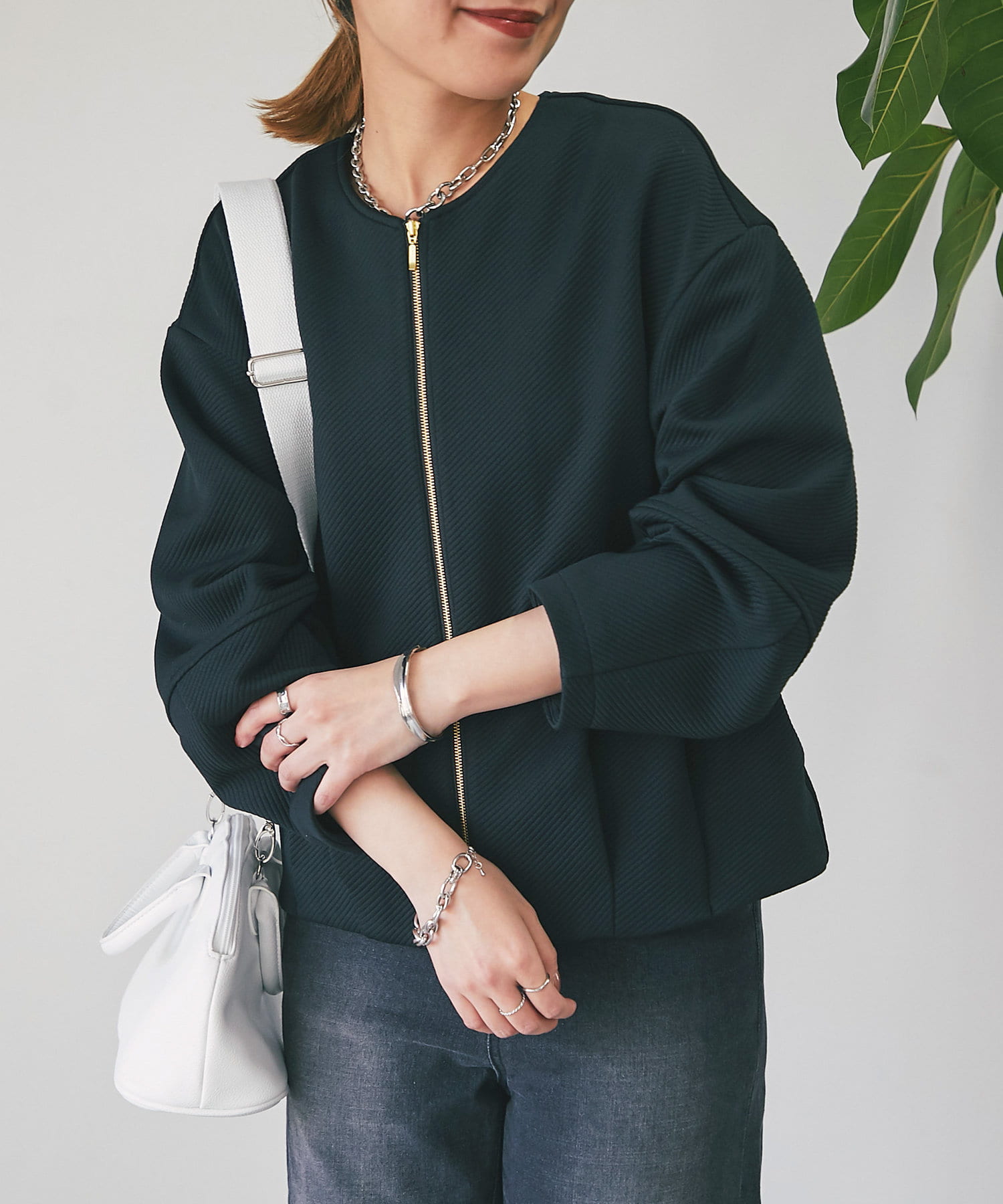 un dix cors(アンディコール) ふくれジャガードジャケット