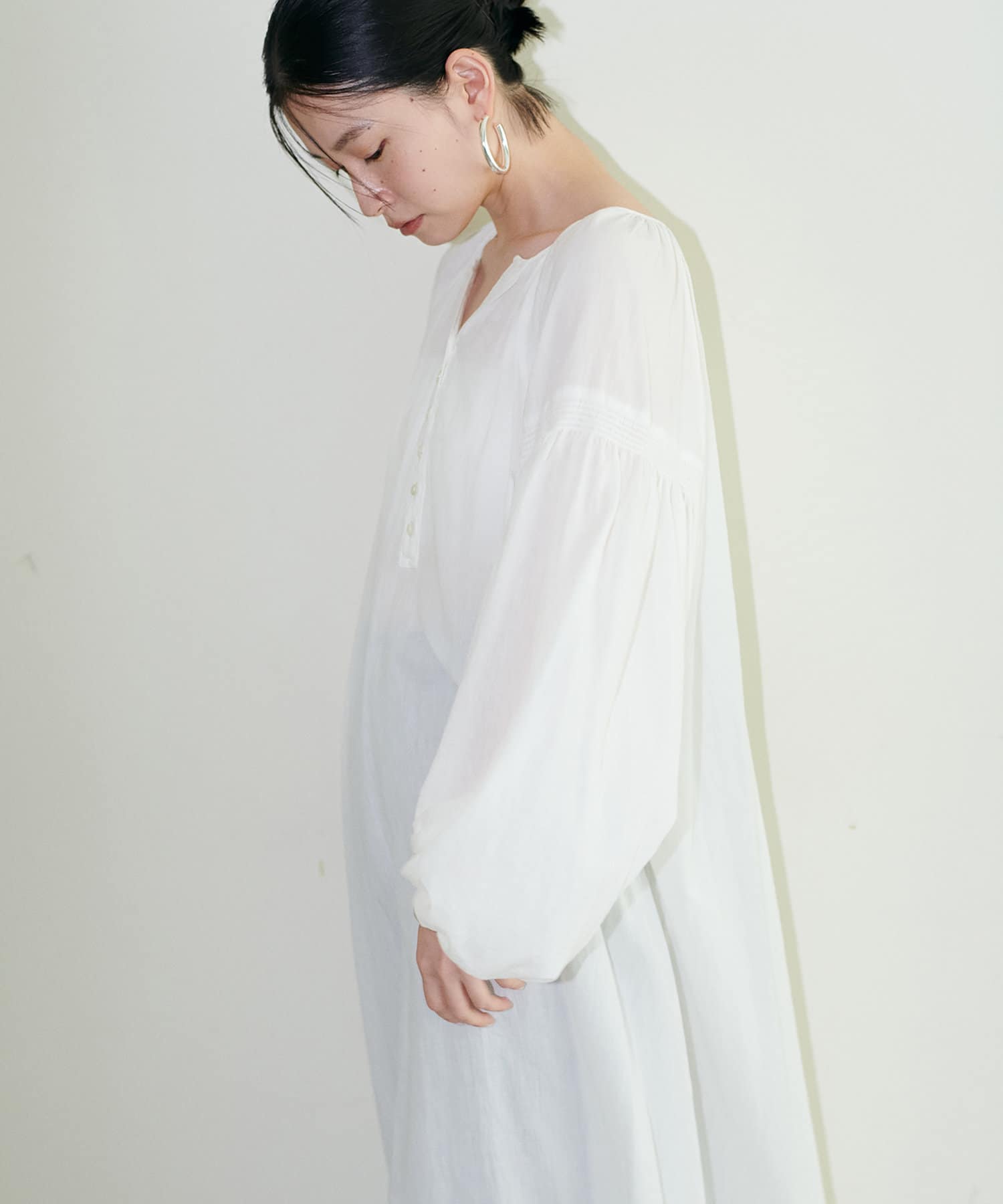 【ハンドメイド】ふんわり涼やか Wガーゼ＊ギャザーたっぷりロングワンピース ハンドメイド】ふんわり涼やか Wガーゼ＊ギャザーたっぷりロング