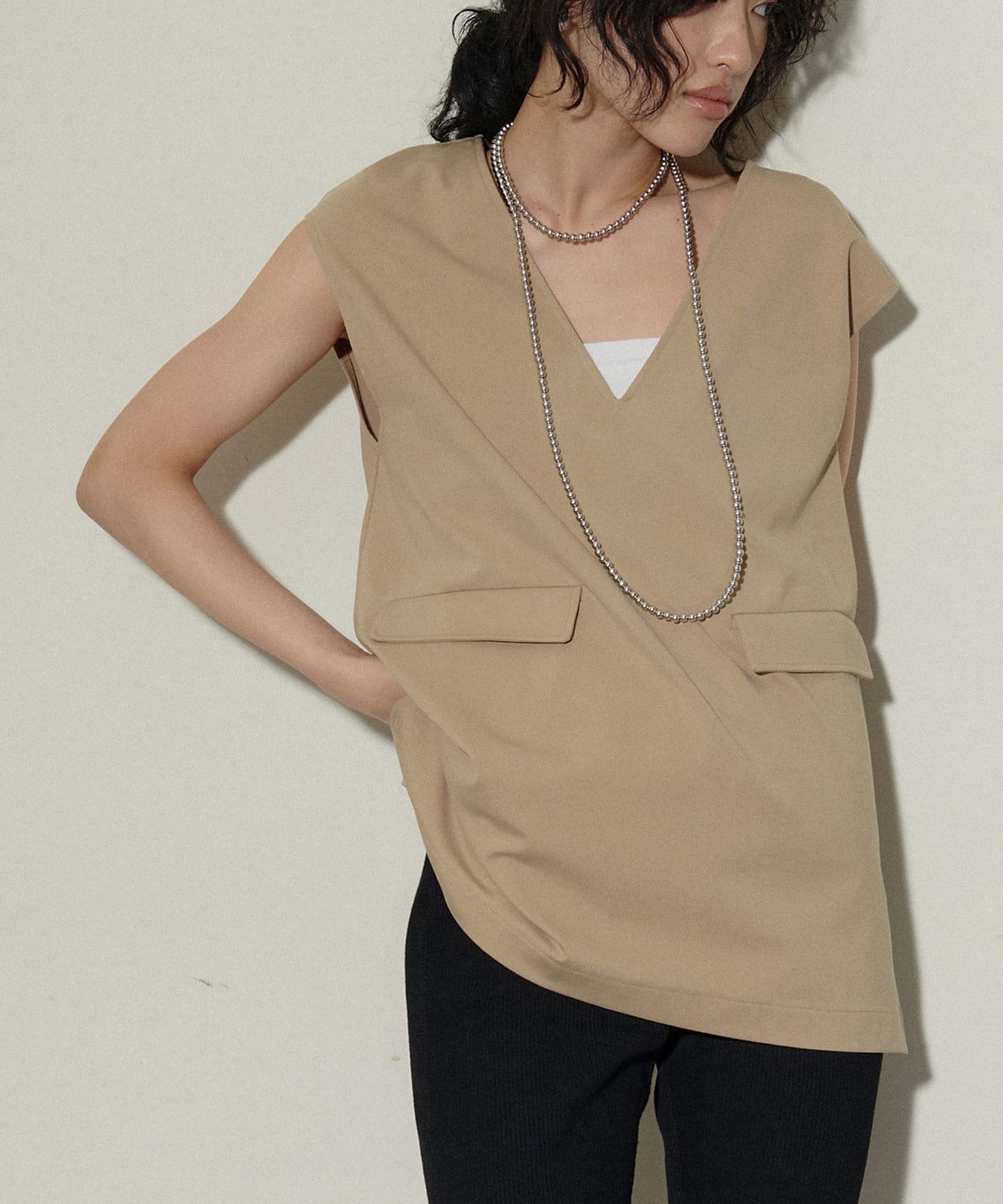 25SS ebure エブール SZハイツイストポンチ ストラップ カットソー 25SS ebure エブール SZハイツイストポンチ ストラップ カットソー