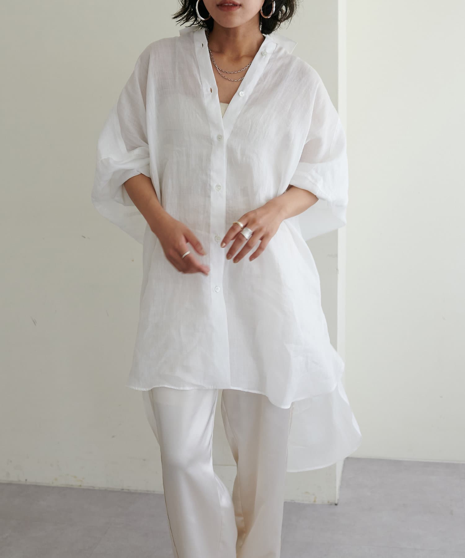 LARUTA(ラルータ) ラミーカラービックシャツ