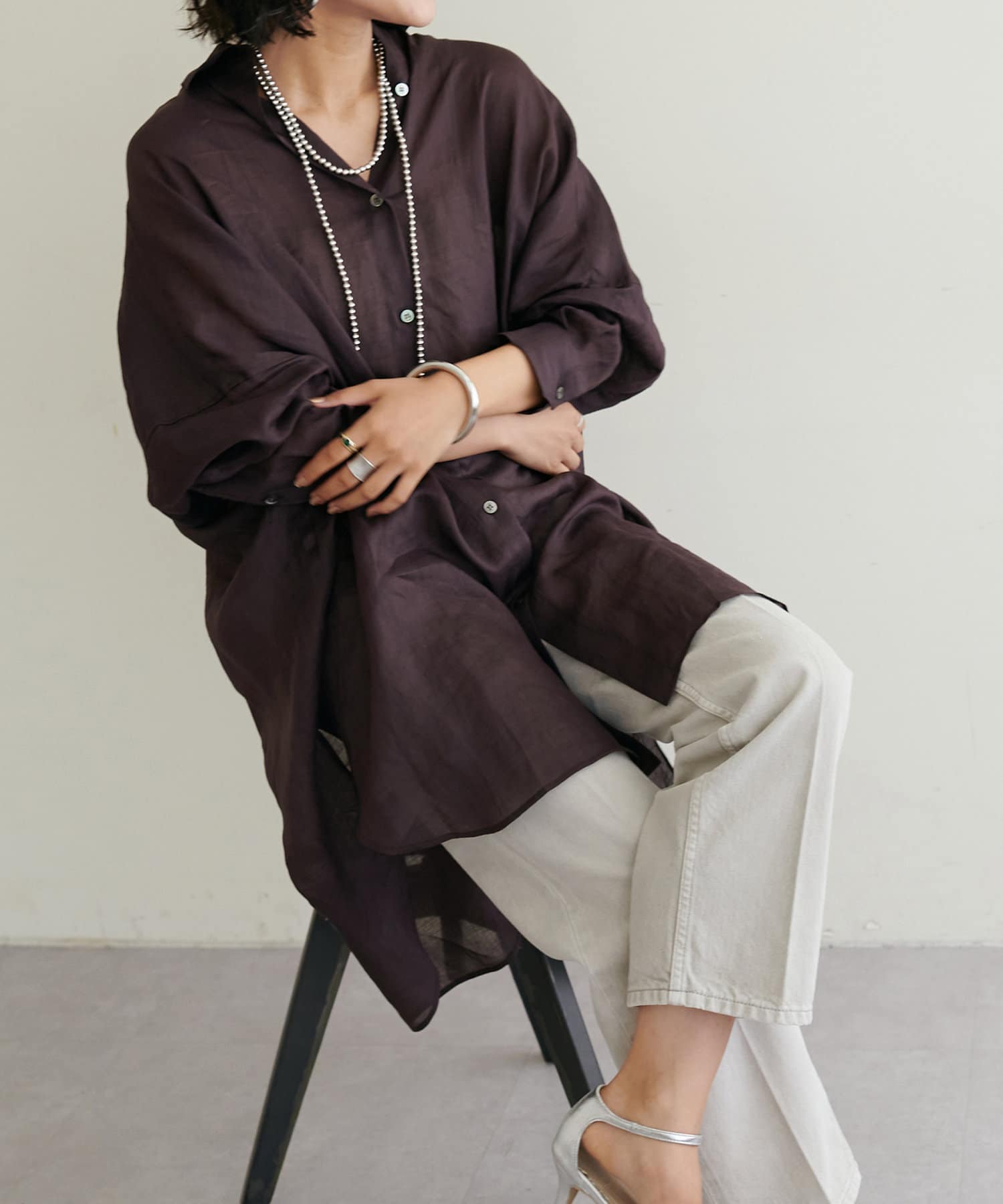 LARUTA(ラルータ) ラミーカラービックシャツ