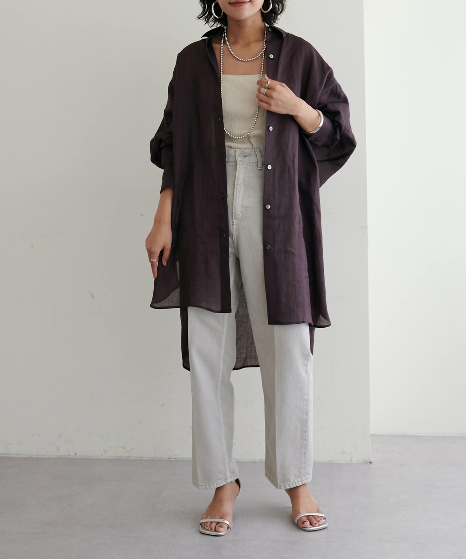 LARUTA(ラルータ) ラミーカラービックシャツ