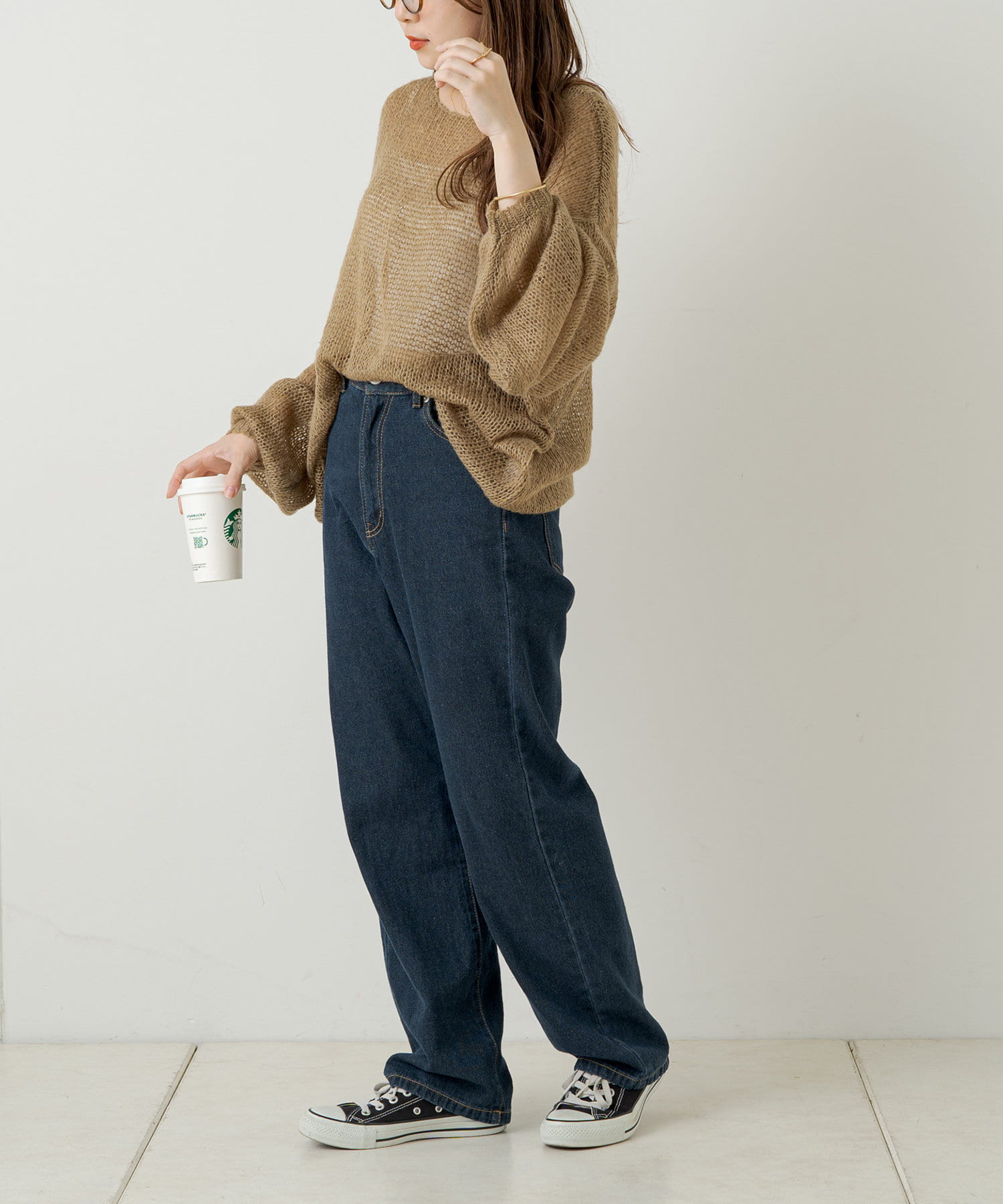 NICE CLAUP / OLIVE des OLIVE OUTLET(ナイスクラップ  / オリーブ デ オリーブ アウトレット) 【WEB限定】【リバイバル】モヘアタッチシアーニット