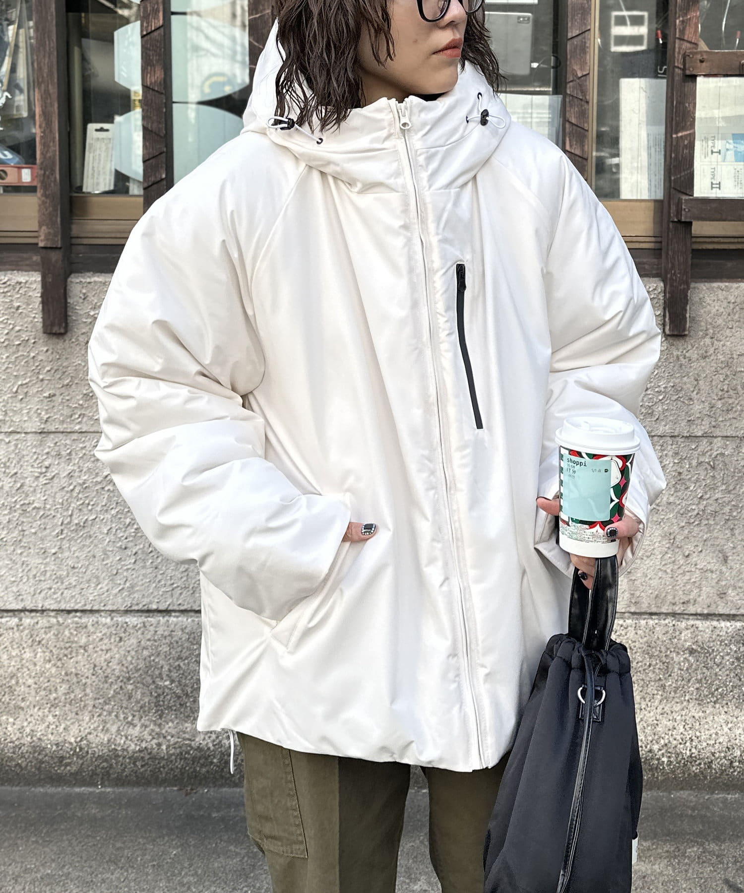 レザレクションニットコンビネーションパテットブルゾン中綿アウターレディースM レザレクションニットコンビネーションパテットブルゾン中綿
