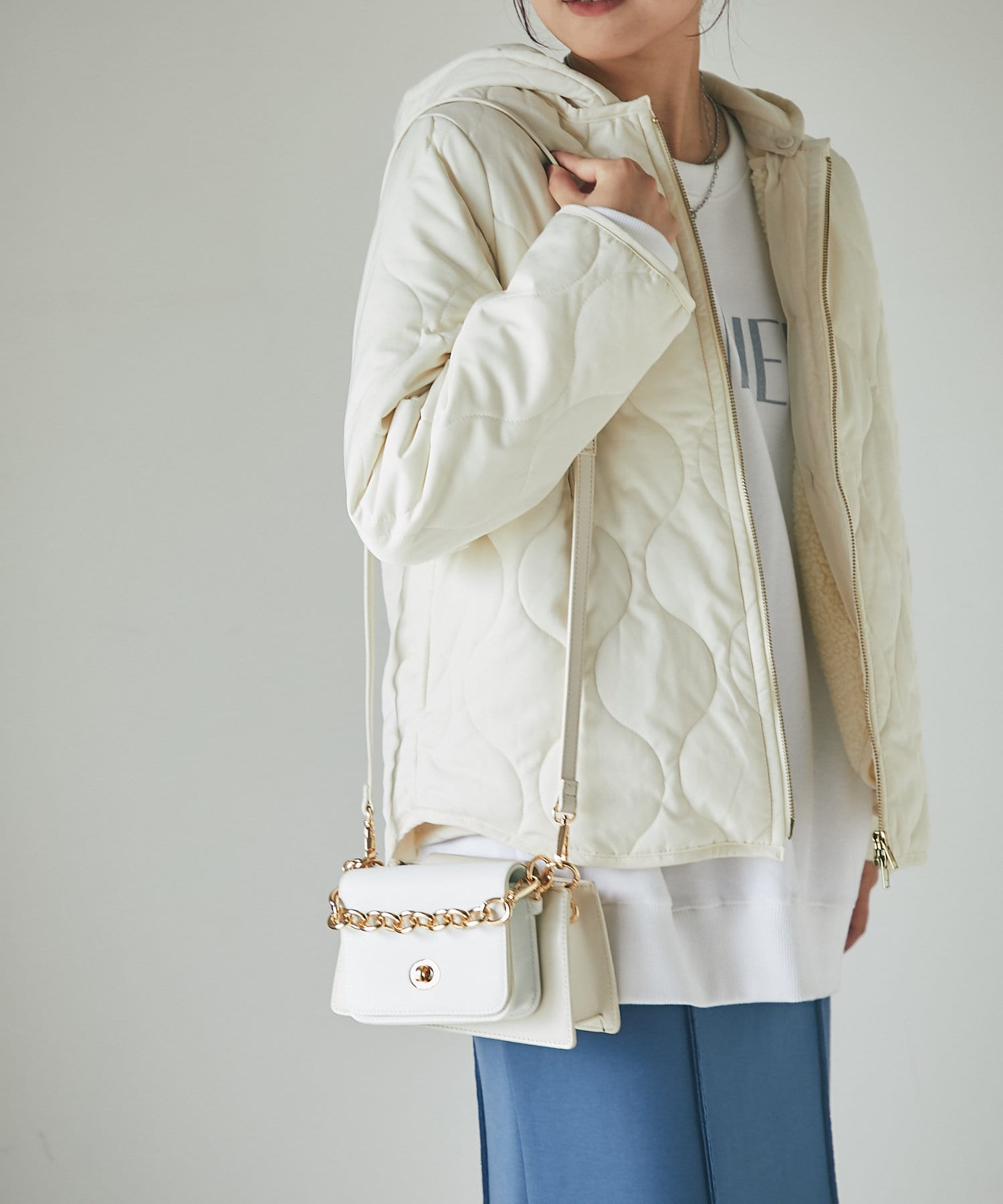 un dix cors(アンディコール) cache cache/チェーンミニバッグ2個セット