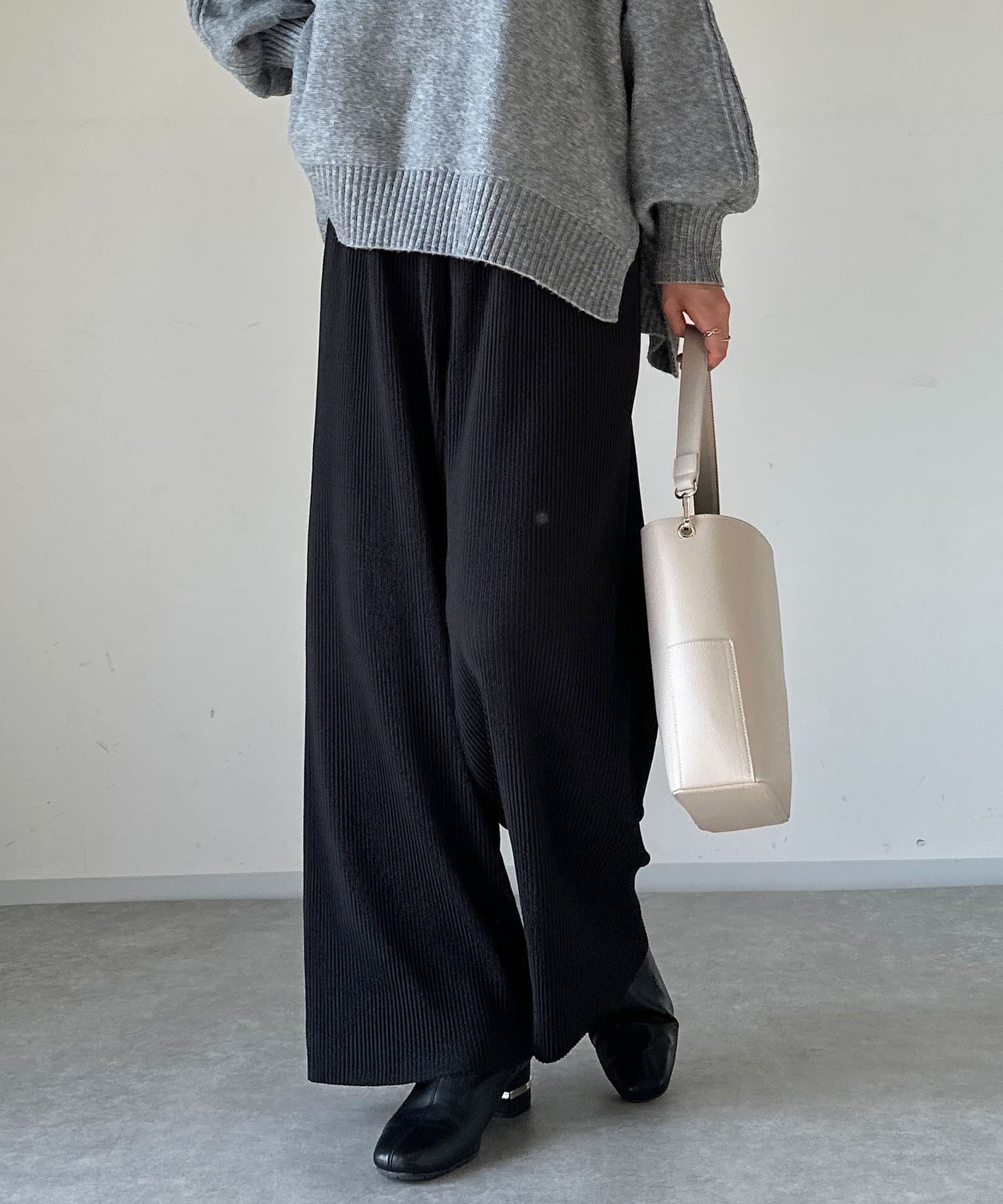 un dix cors(アンディコール) 【WEB限定】カットプリーツパンツ