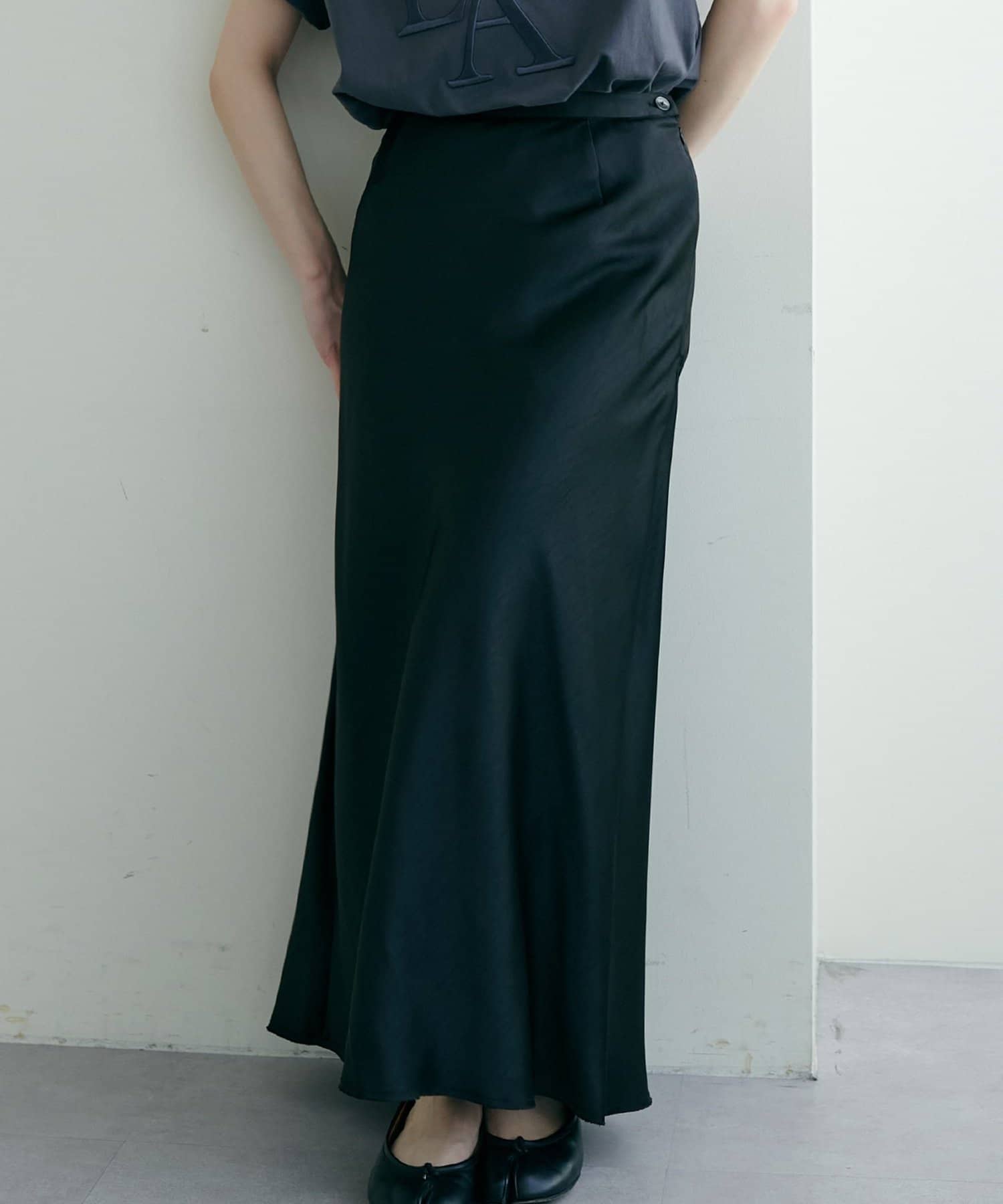 LARUTA(ラルータ) サテンナロースカート