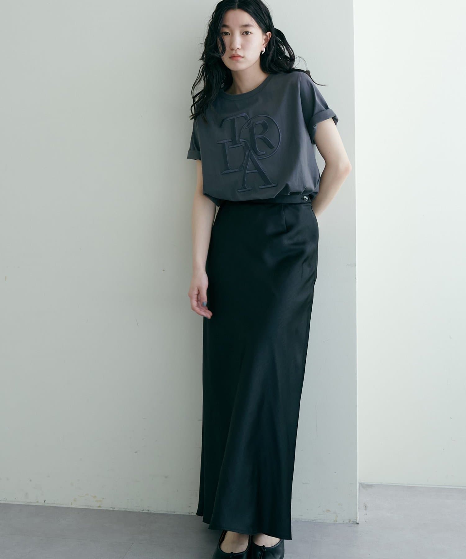 LARUTA(ラルータ) サテンナロースカート