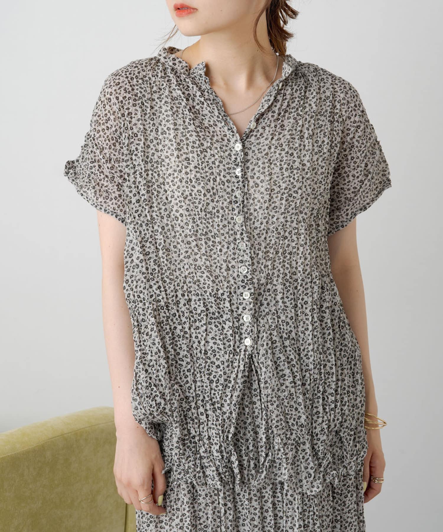 レディース Free People 花柄刺繍 カシュクールブラウス