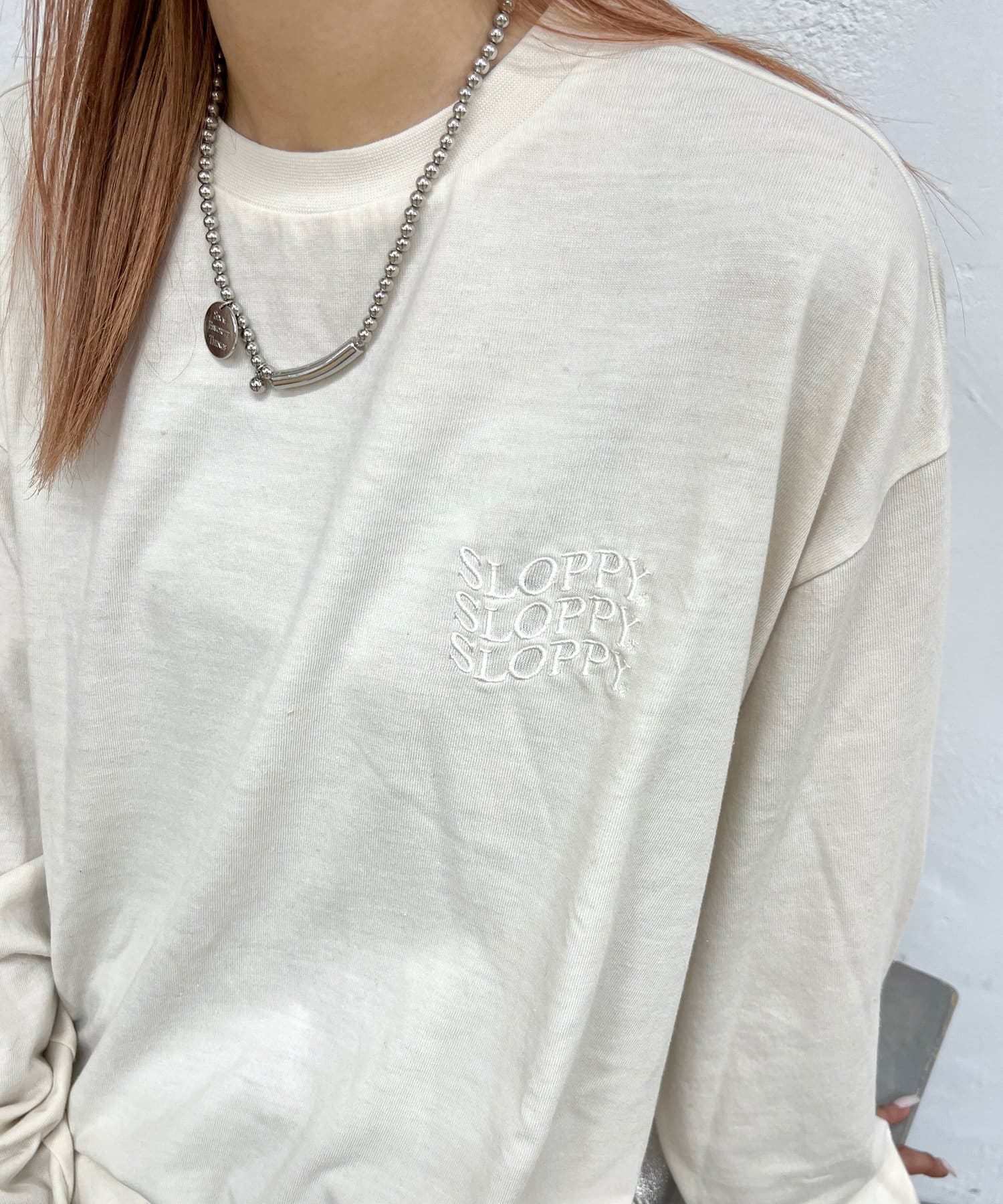 WEB限定》【SLOPPY/スロッピー】刺繍ロゴピグメントロンTEE | WHO'S