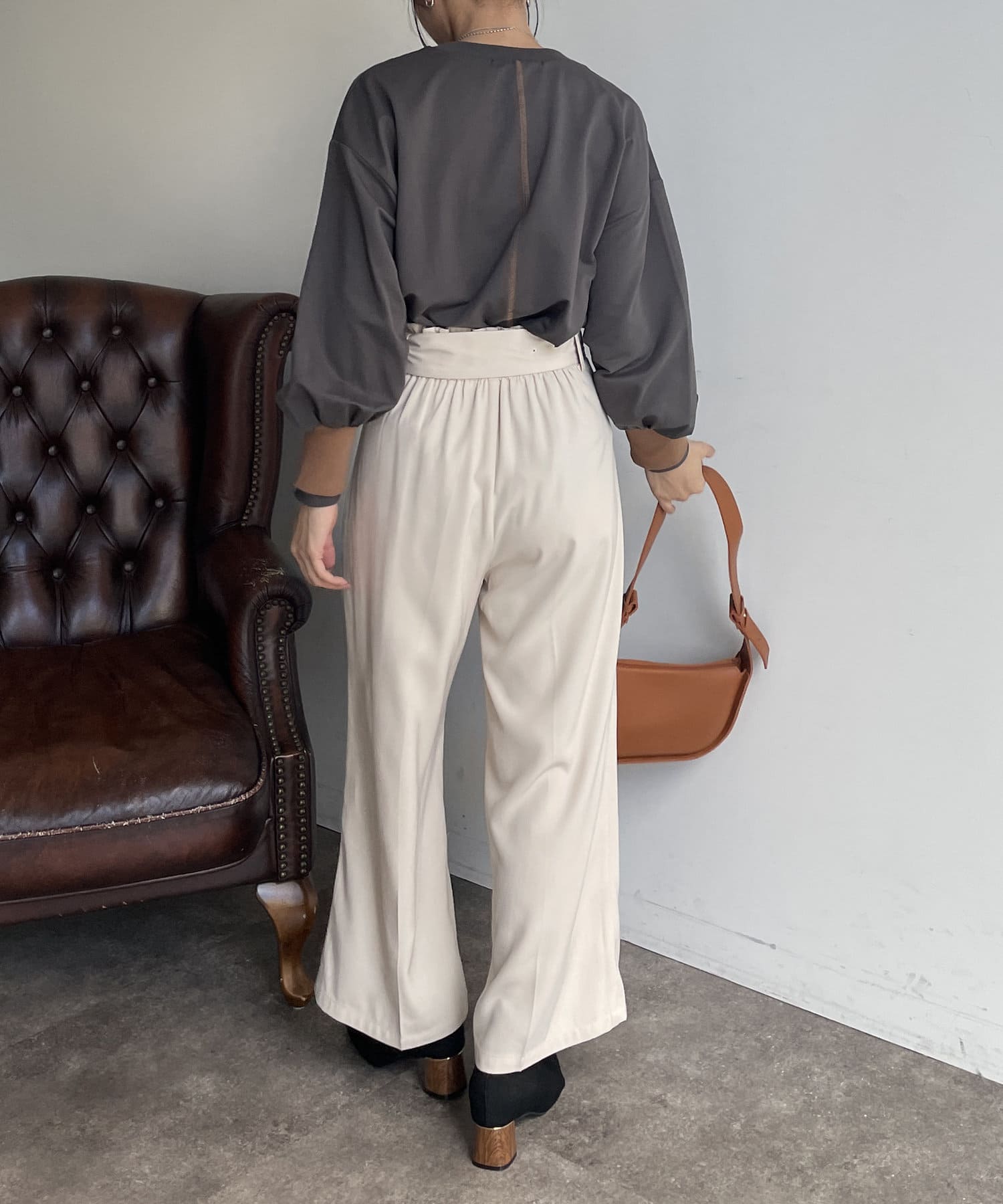 Thevon.(ゼヴォン) レイヤード袖リブ配色ロンT