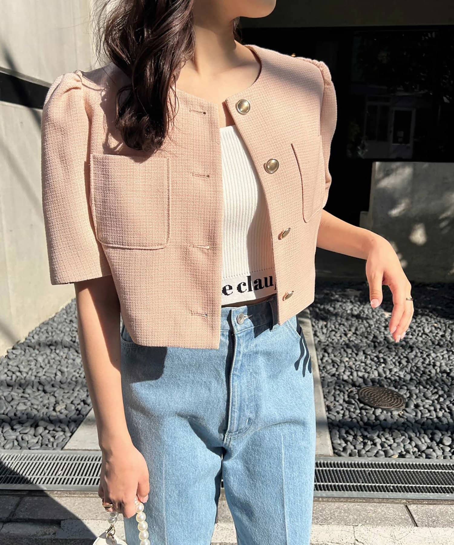 新色追加/ツイードショートジャケット one after another NICE CLAUP(ワンアフターアナザー ナイスクラップ)レディース  PAL CLOSET(パルクローゼット) パルグループ公式ファッション通販サイト