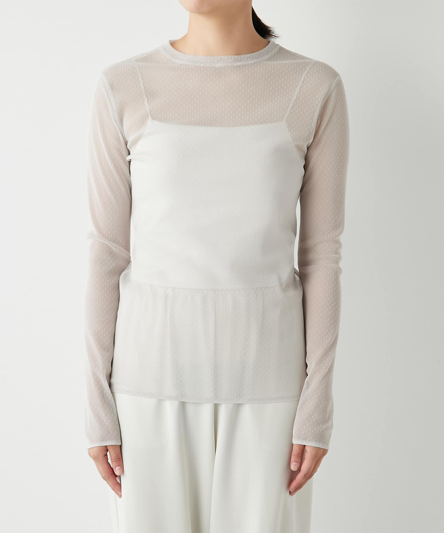 GALLARDAGALANTE(ガリャルダガランテ) 《VERY掲載》【La nature linge】ドットチュールプルオーバー