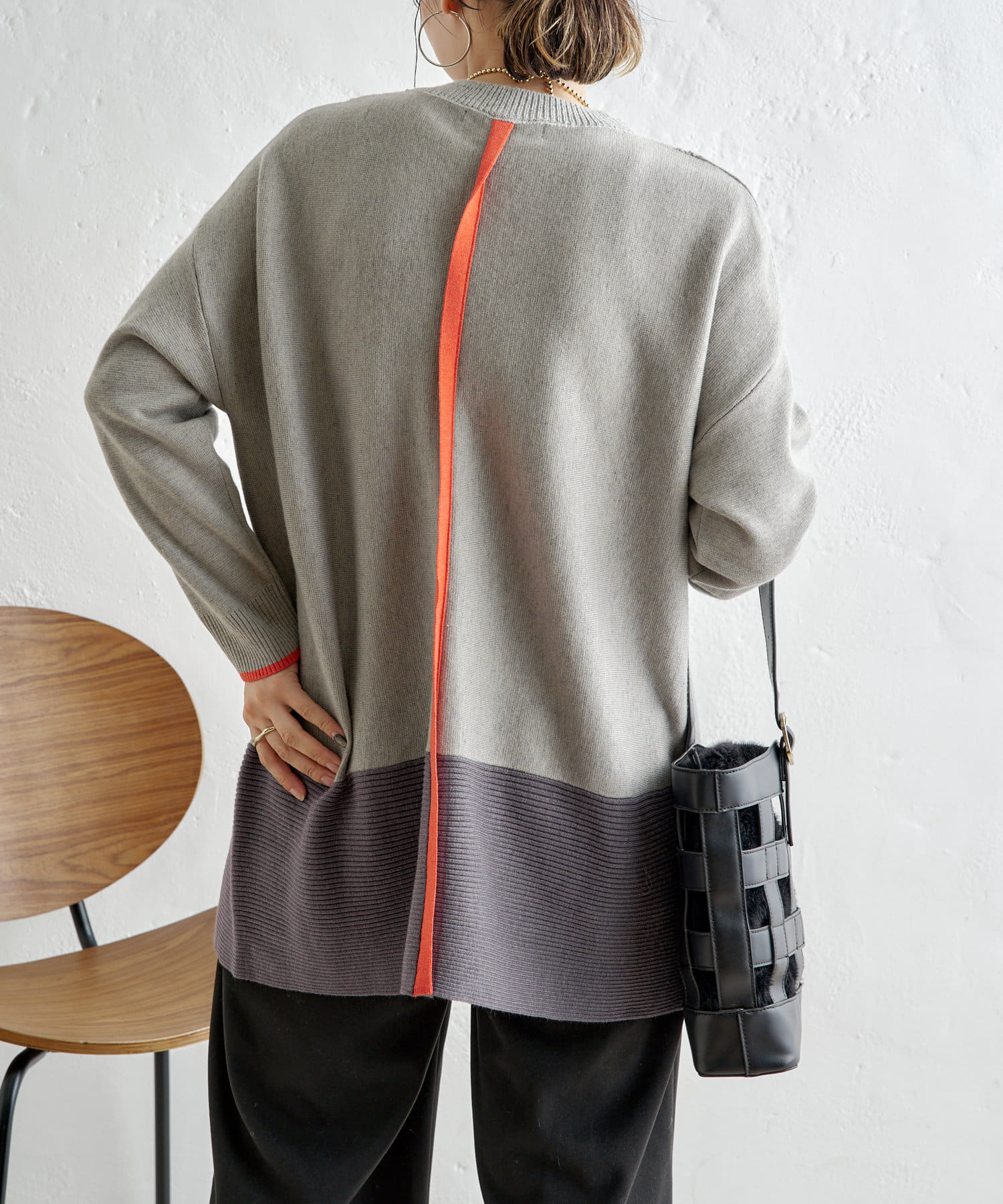 Jena　espace merveilleux(ジェナ　エスパスメルヴェイユ) カラーブロッキングニット